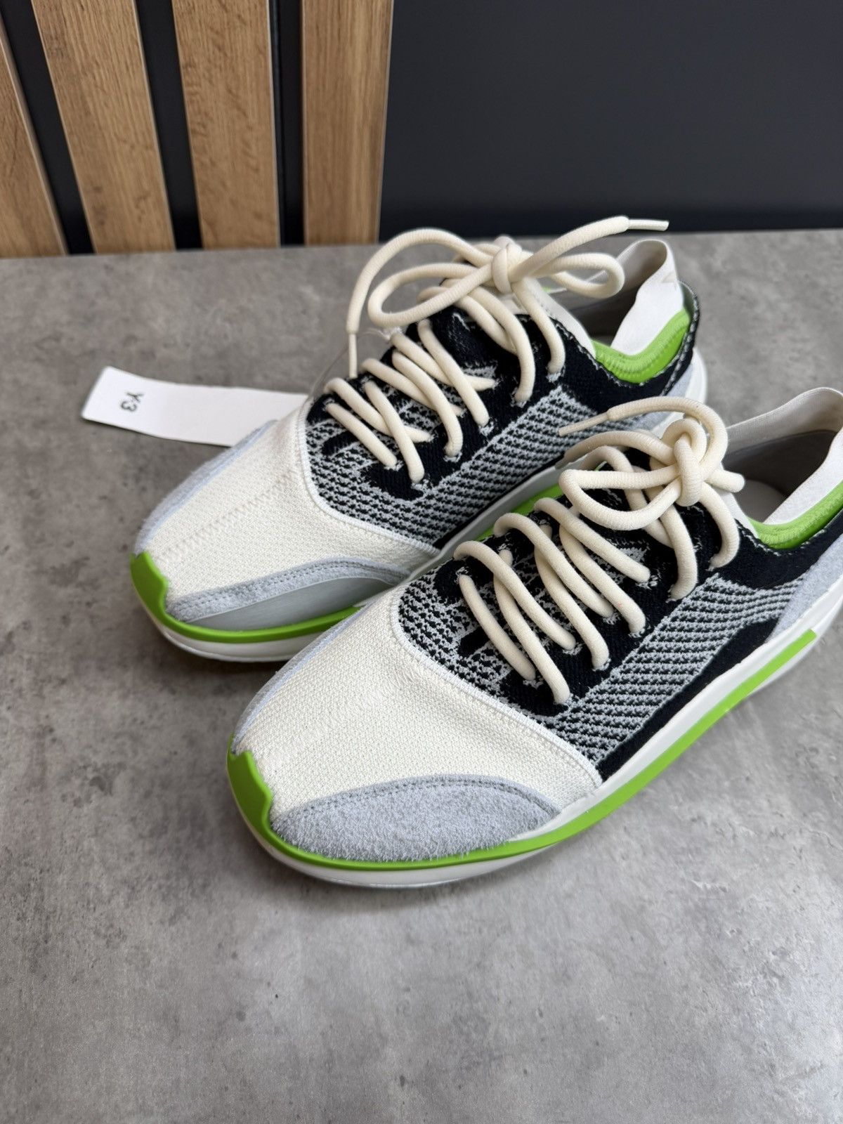 Y-3 Adidas Y-3 Yohji Yamamoto Qisan Knit White/Black Size 10.5 Size US 10.5 / EU 43-44 - 4 Thumbnail