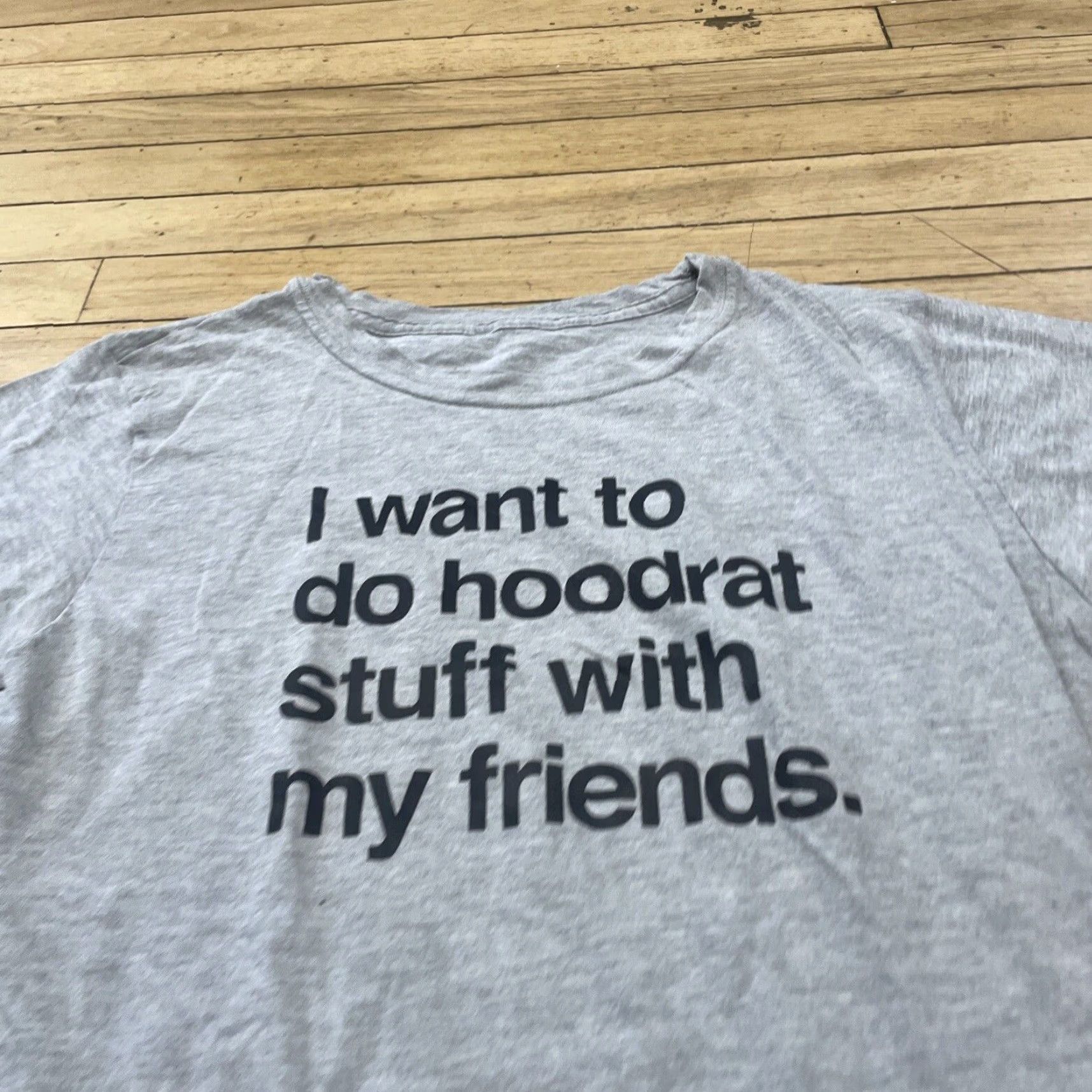 Vintage I want to do hoodrat stuff with my friends Graphic Shirt Women XL Gray Y2K Tee Size XL / US 12-14 / IT 48-50 - 4 Thumbnail