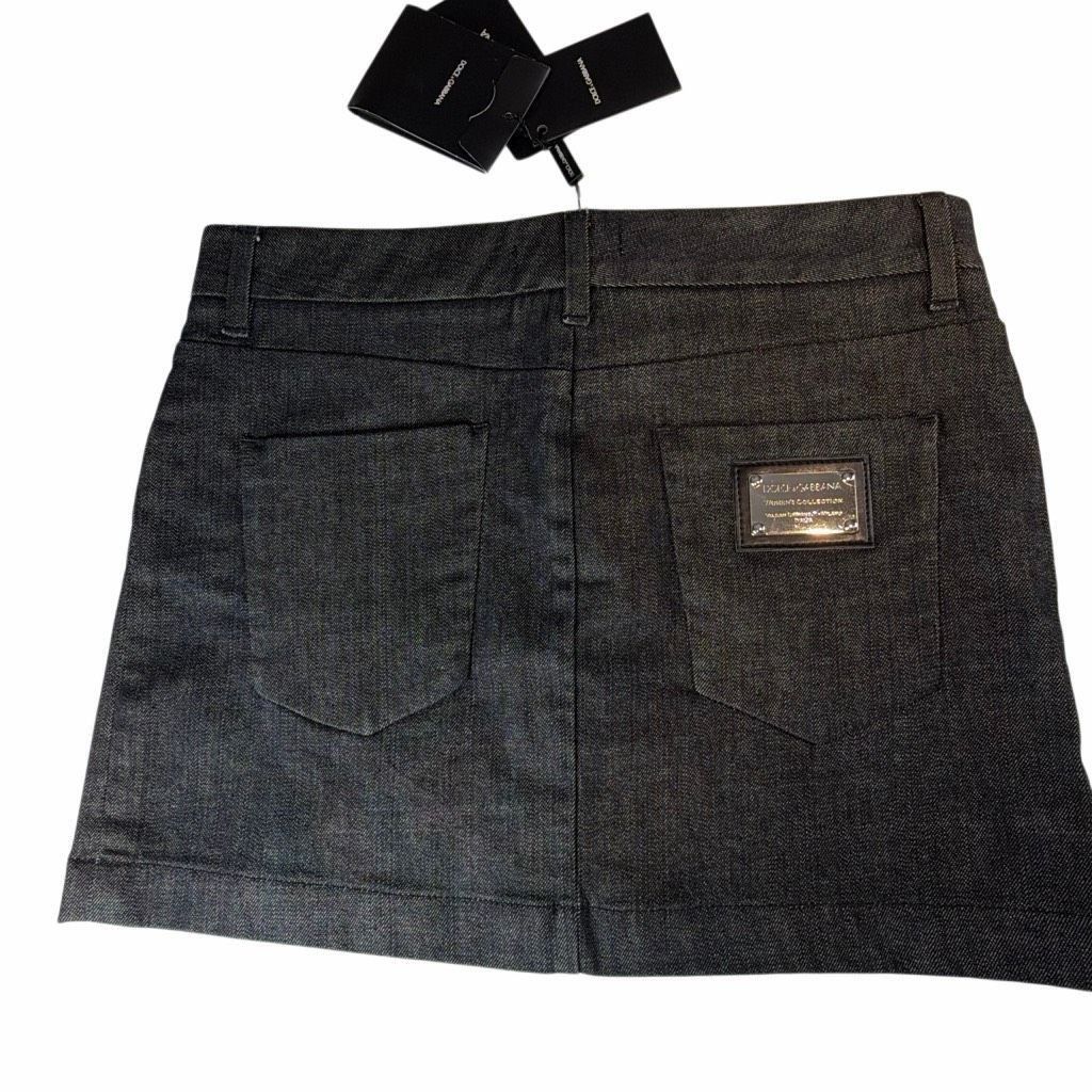 Dolce & Gabbana NWT Dolce & Gabbana Women’s Collection Dark Wash Denim Mini Size 28" / US 6 / IT 42 - 9 Thumbnail