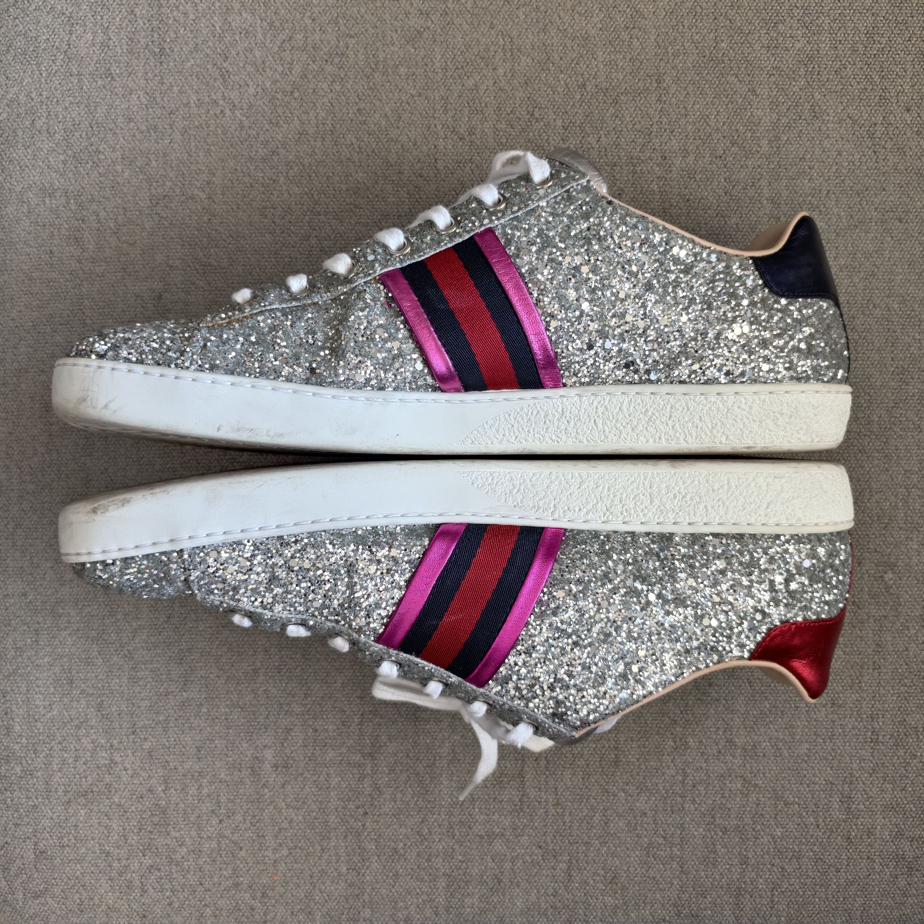 Gucci Gucci ACE glitter sneakers Size US 9 / EU 42 - 2 Thumbnail