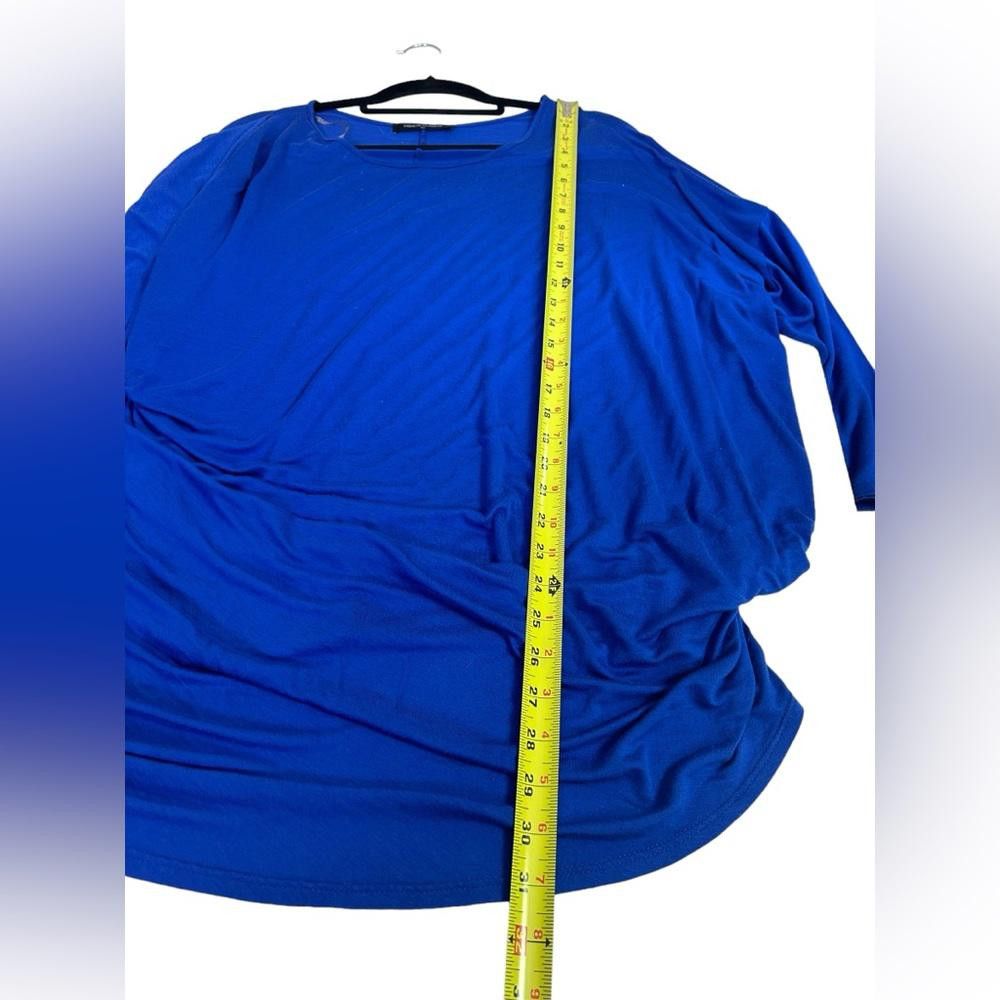 Designer Fashion To Figure l Cobalt Blue Dolman Drape Sleeve Top 3X Size 3XL / US 20-22 - 6 Thumbnail