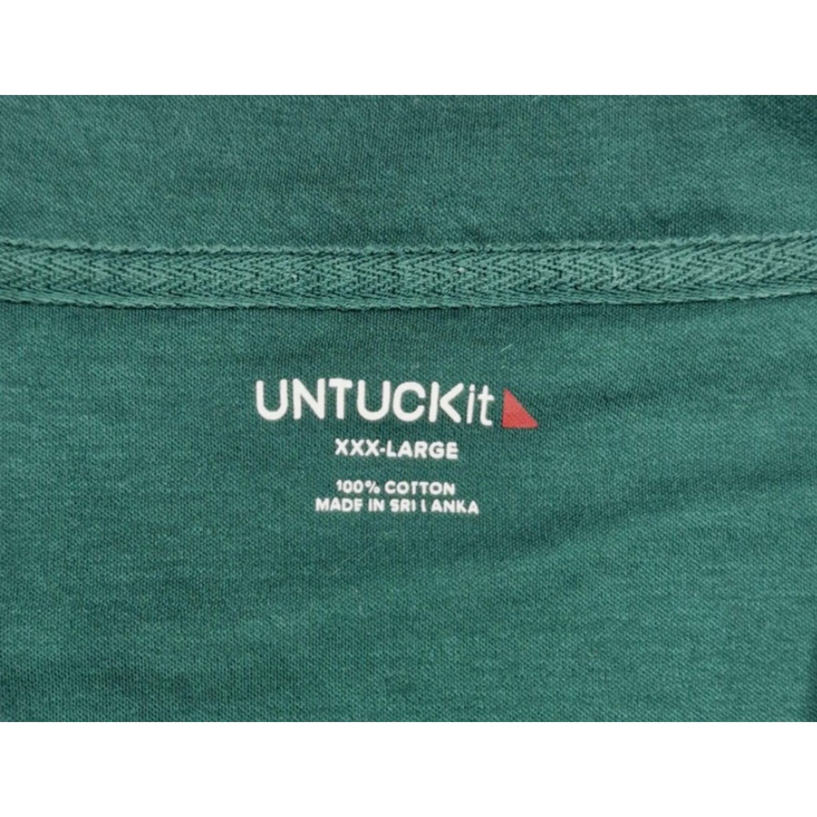 UNTUCKit UNTUCKit Polo Shirt Mens 3XL Green LS Damaschino Pocket Long Sleeve Cotton Knit Shirt Size US XXL / EU 58 / 5 - 5 Thumbnail