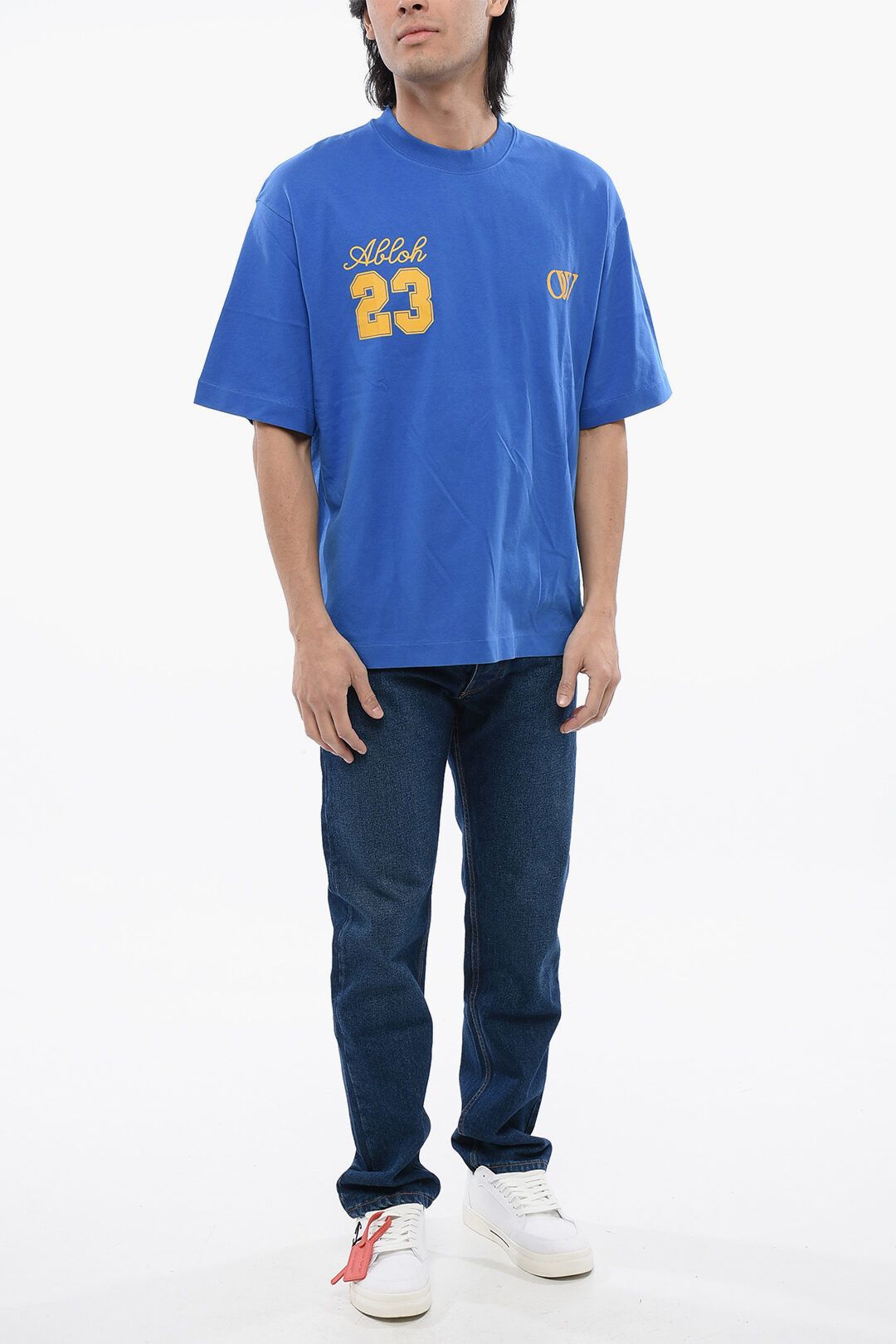 Off-White og1mm1025 Skate Fit 23 Printed T-Shirt in Blue Size US XS / EU 42 / 0 - 4 Thumbnail