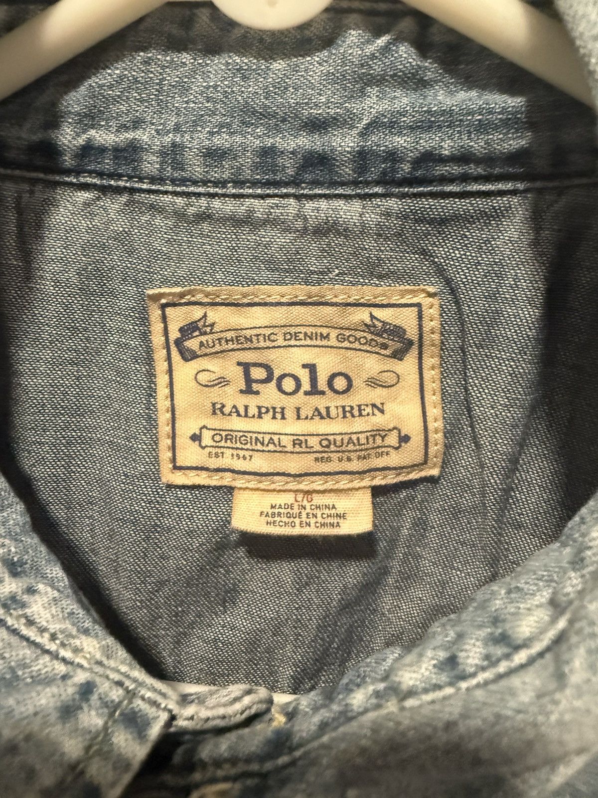 Polo Ralph Lauren Polo Ralph Lauren Men's Blue Limited-edition Western Shirt Size US L / EU 52-54 / 3 - 2 Thumbnail