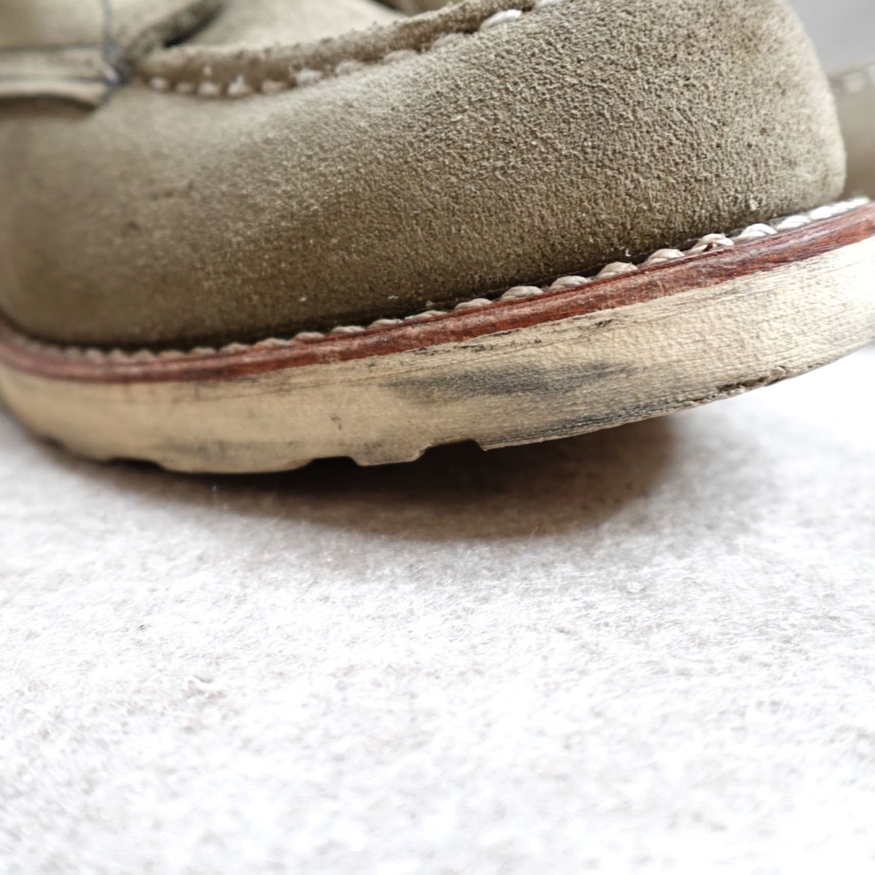 Nigel Cabourn Red Wing Shoes Boots 8.5 Gray Suede Roughout 8139 Nigel Cabourn 2010 Mens Combat Leather Gray Boots Size US 9 / EU 42 - 7 Thumbnail