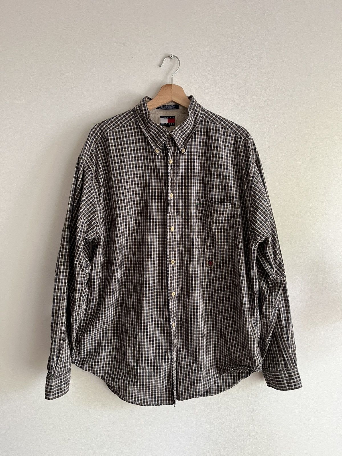 Tommy Hilfiger Tommy Hilfiger 100% Cotton Plaid 90s Y2K 00s Boxy Size US XL / EU 56 / 4 - 1 Thumbnail