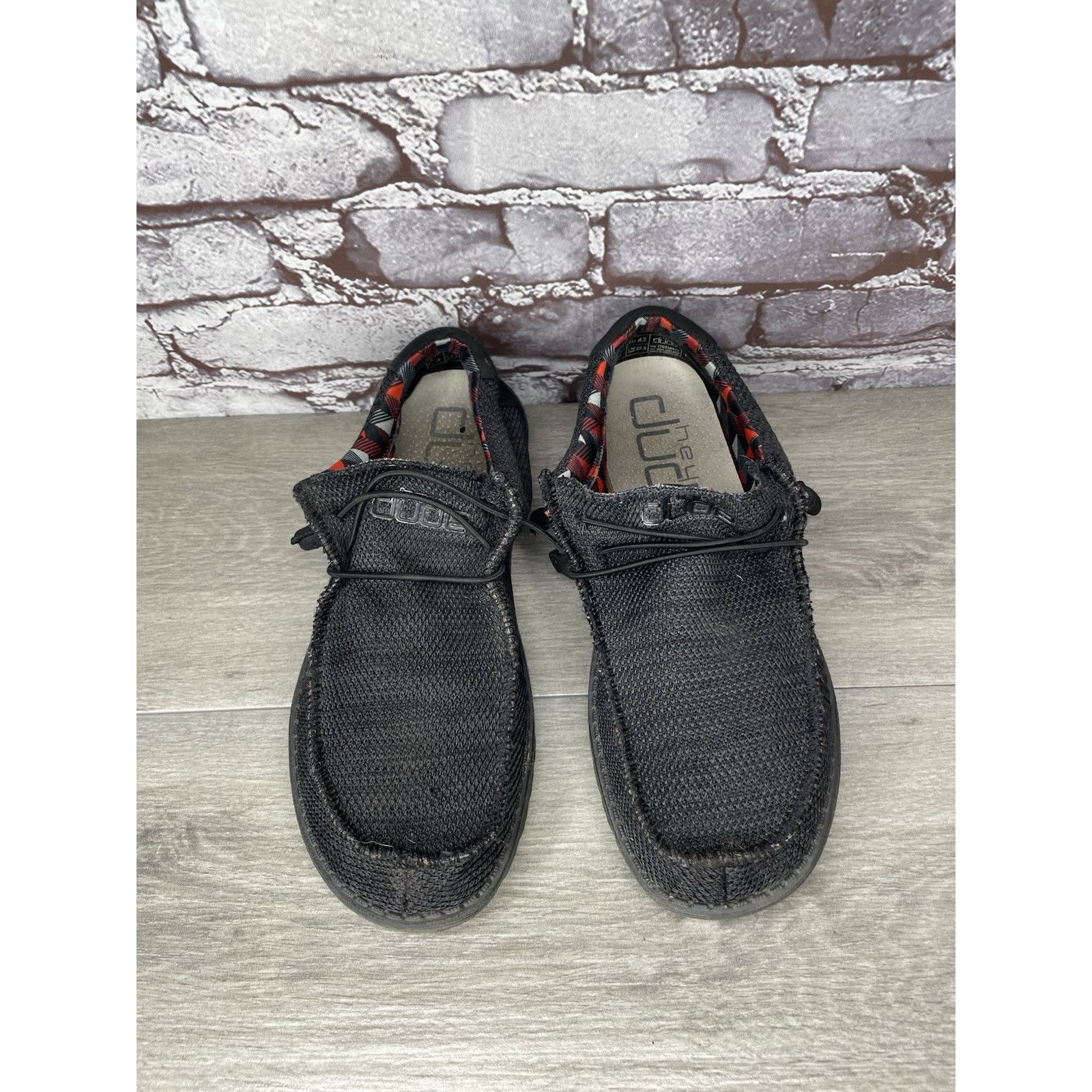 Other Hey Dude Shoes Wally Sox Comfortable Jet Black Gray Slip On Size US 10 / EU 43 - 1 Thumbnail