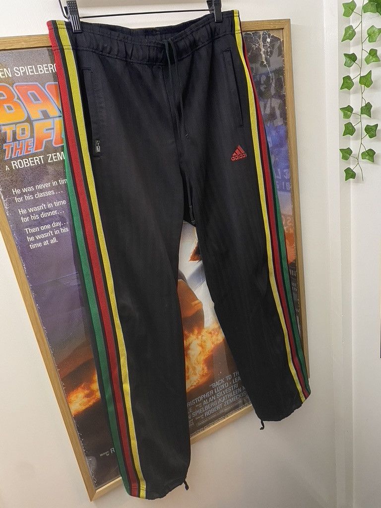 Adidas AW2004 Adidas Rasta Striped Climalite Joggers Size US 30 / EU 46 - 6 Thumbnail