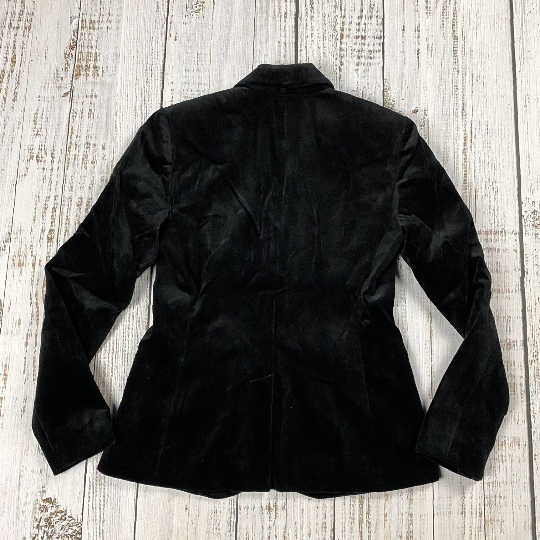 Ralph Lauren VINTAGE LAUREN RALPH LAUREN WOMENS BLAZER VELOUR ONE BUTTON BLACK SIZE 2 JACKET RARE Size XS / US 0-2 / IT 36-38 - 5 Thumbnail