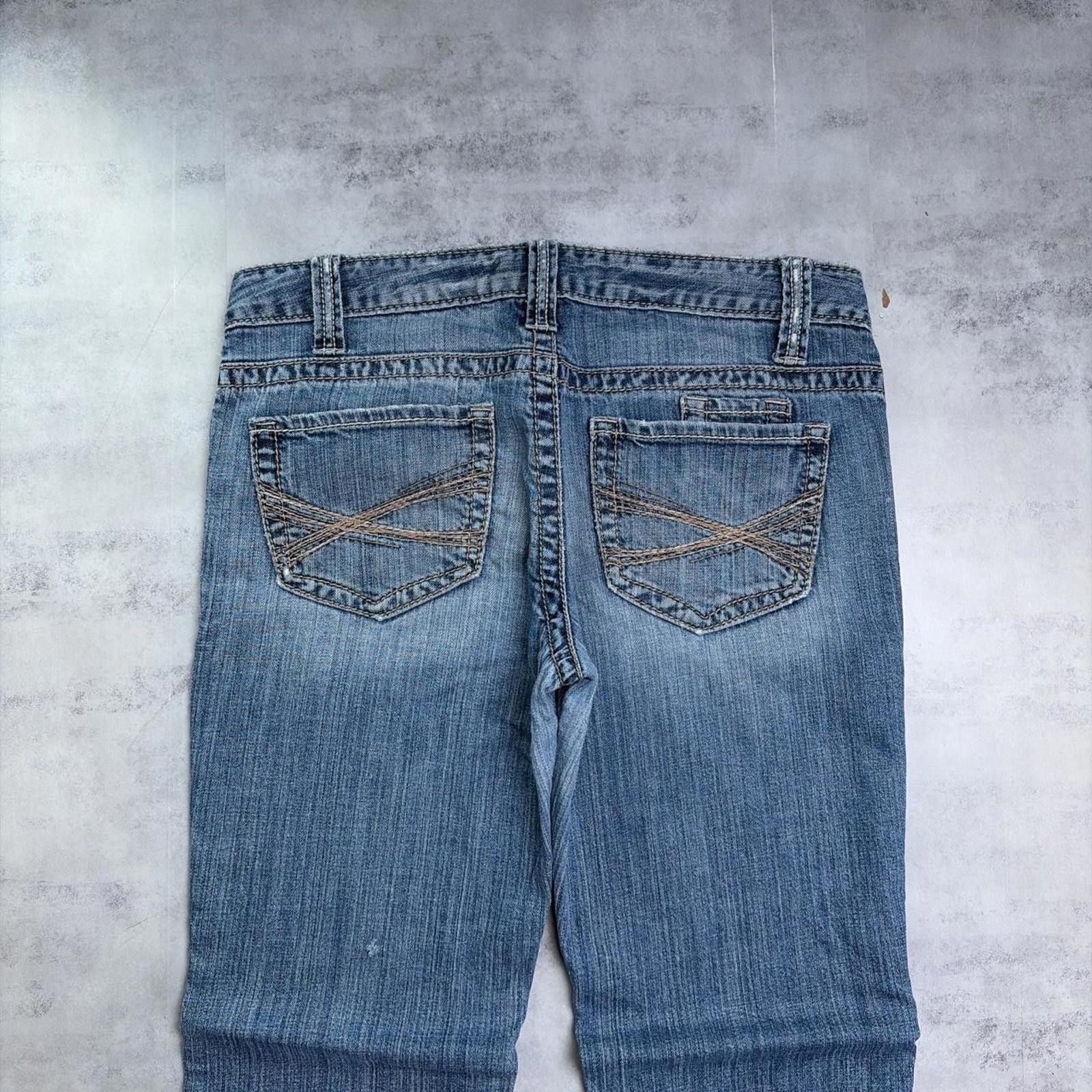 Aeropostale Y2K Aeropostale Grunge Flared Denim Jeans Size 30" / US 8 / IT 44 - 2 Thumbnail