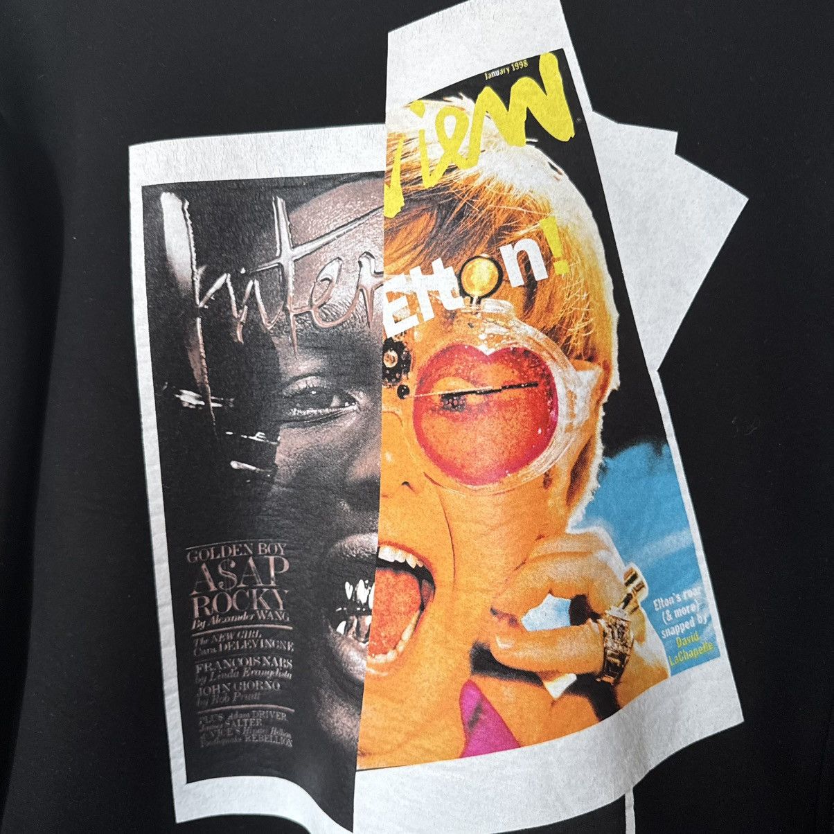 A$AP Rocky × Neil Barrett 2016 Neil Barrett x Interview Elton John/A$AP Rocky crewneck Size US S / EU 44-46 / 1 - 2 Thumbnail