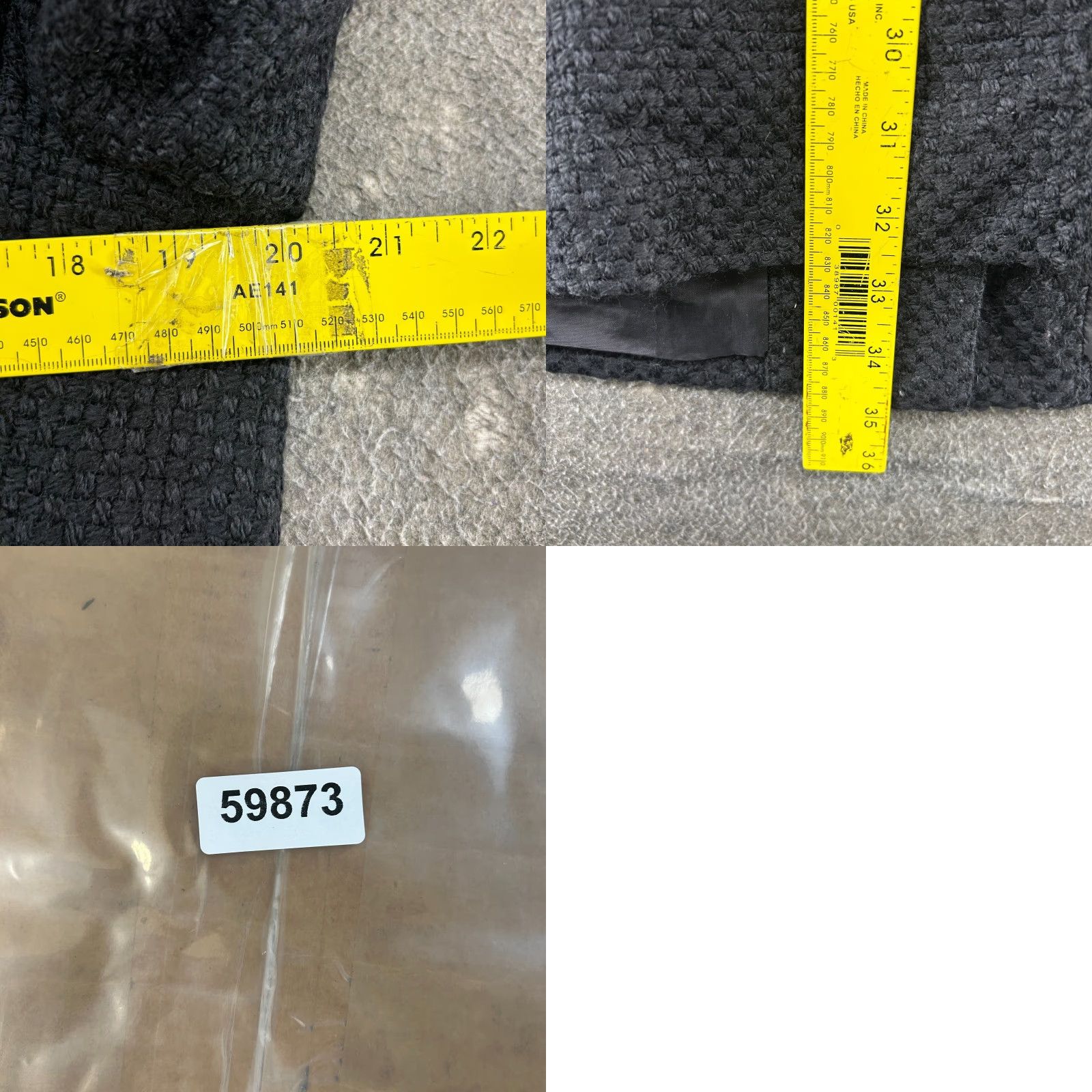 Eileen Fisher Eileen Fisher Coat Womens Small Black Long Textured Cotton Wool Blend Overcoat Size S / US 4 / IT 40 - 9 Thumbnail