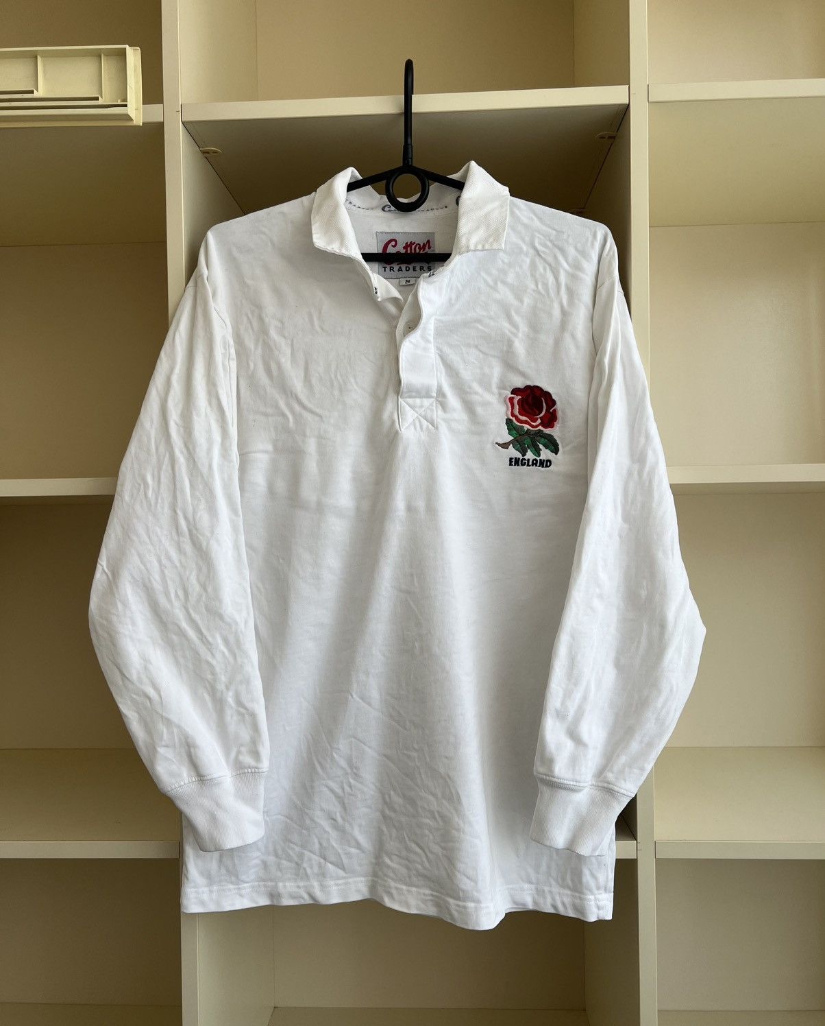 Cotton Traders Vintage Cotton Traders England Rugby Shirt Long Sleeve Rose Size US S / EU 44-46 / 1 - 1 Thumbnail