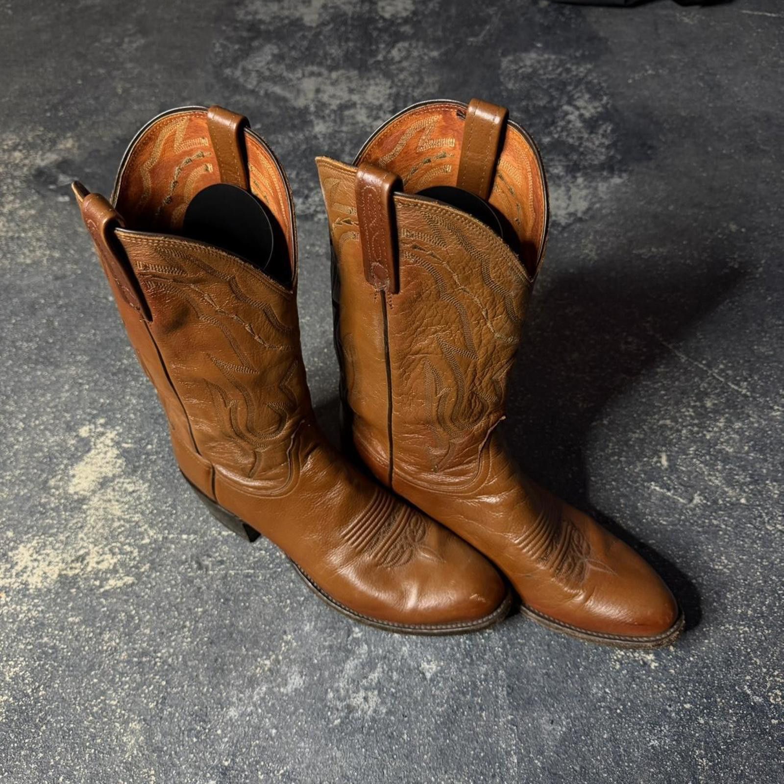 Other Vintage Lucheses Brown Cowboy Boots Size US 11.5 / EU 44-45 - 2 Thumbnail