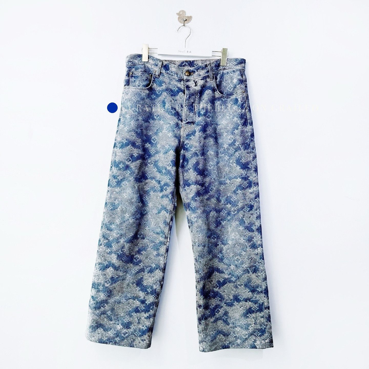 Louis Vuitton Stylish Monogram Denim Jeans in Blue Size US 32 / EU 48 - 1 Thumbnail