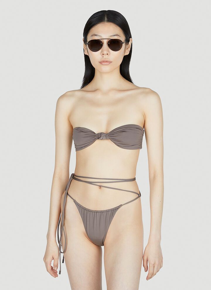 Saint Laurent Paris o1s1wg110924 Size: XS / Bikini Bandeau Top in Grey Size ONE SIZE - 2 Thumbnail