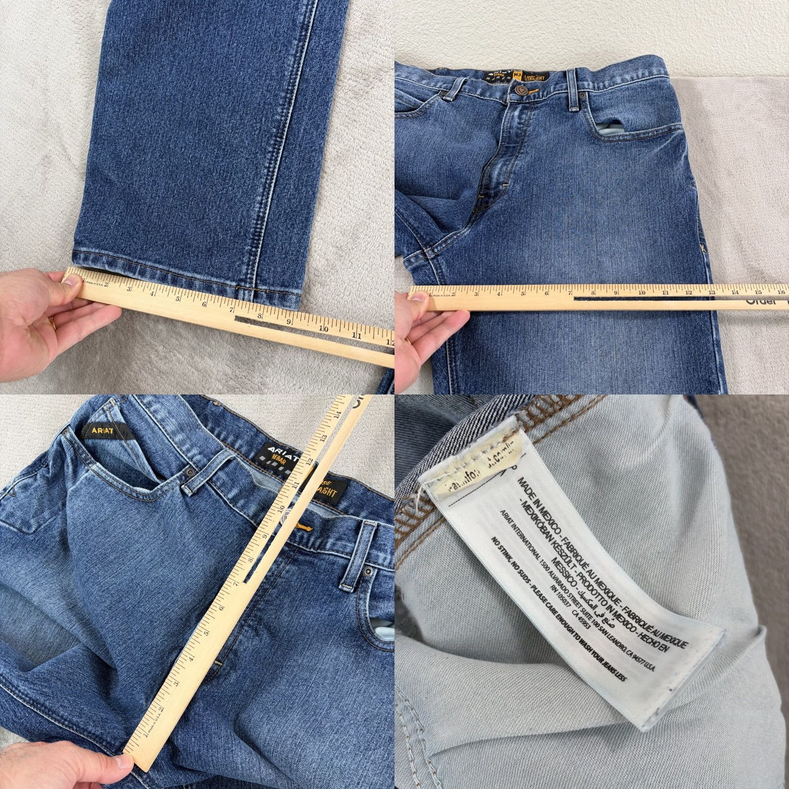 Ariat Ariat M3 Rebar Loose Straight Jeans Men 34x36 Blue Western Durastretch Workwear Shirt? Size US 34 / EU 50 - 8 Thumbnail