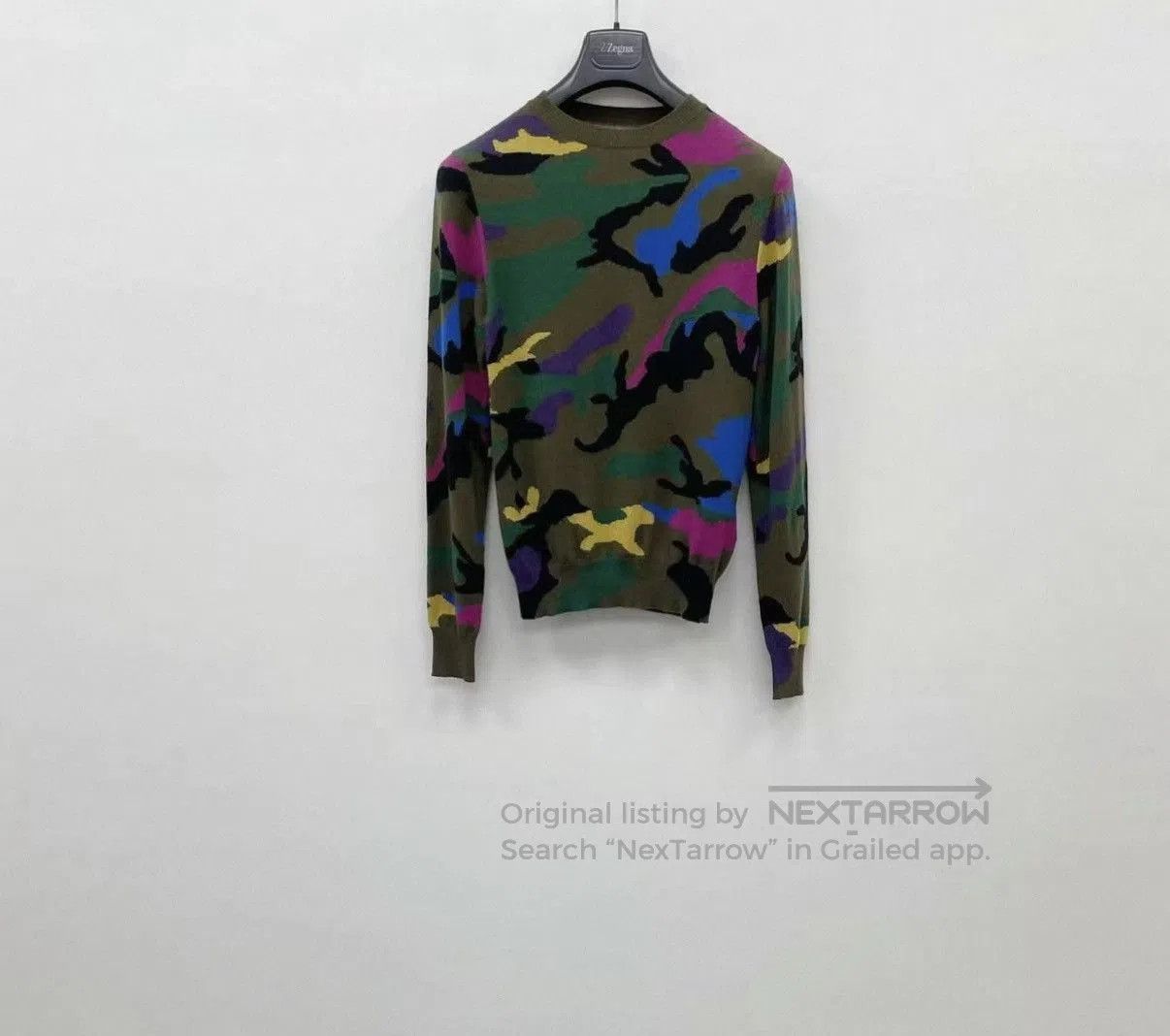 Valentino Multi Camouflage Long Sleeve Sweater XS. Size US XS / EU 42 / 0 - 1 Thumbnail