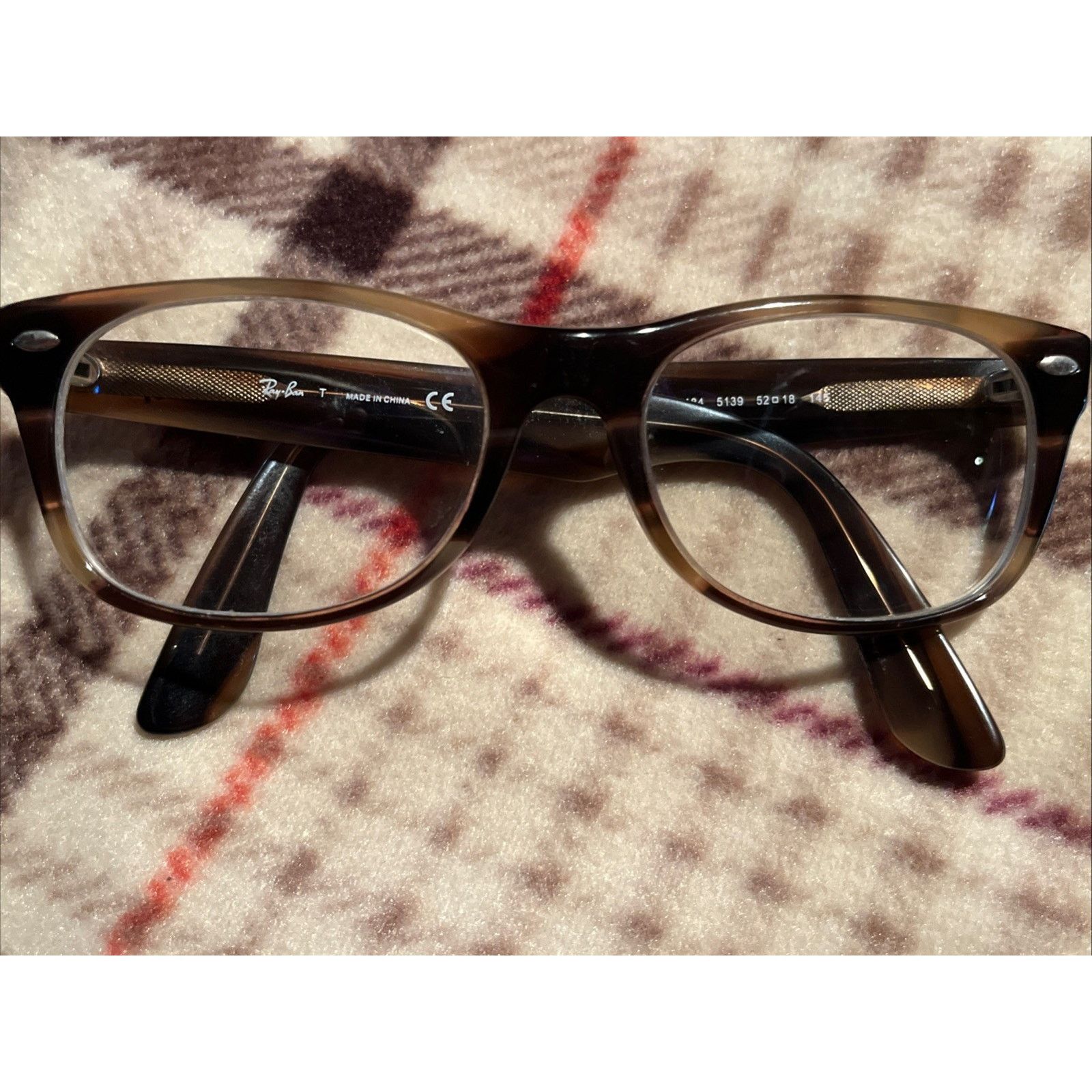 RayBan Ray-Ban RB5184 5139 52/18/145 DARK BROWN eyeglass Frames Size ONE SIZE - 1 Thumbnail