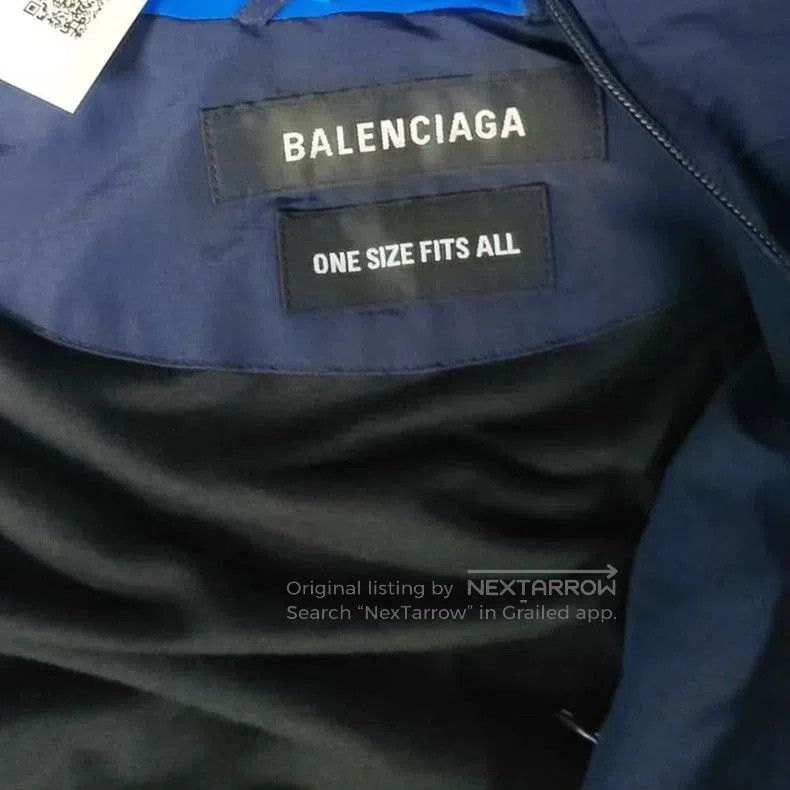 Balenciaga Balenciaga White Blue Logo Jacket. Size US S / EU 44-46 / 1 - 2 Thumbnail