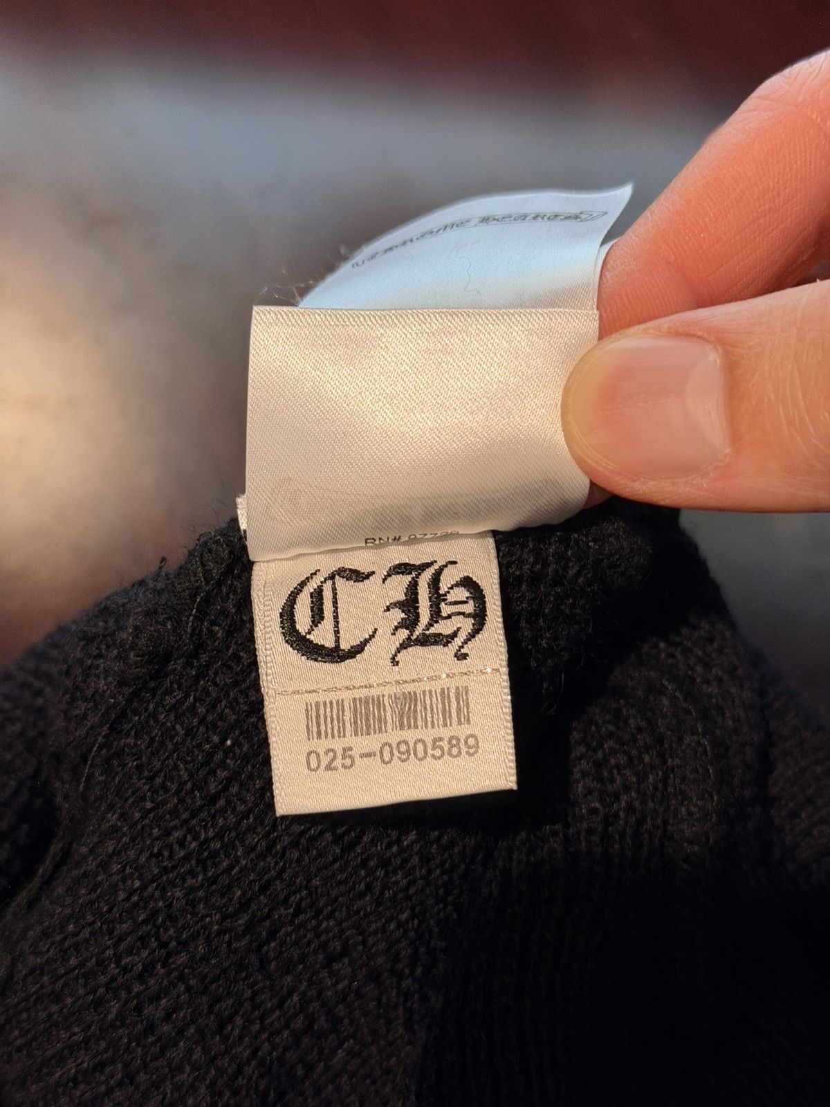 Chrome Hearts Chrome Hearts Horseshoe Logo Black Knit Beanie Hat Size ONE SIZE - 13 Thumbnail