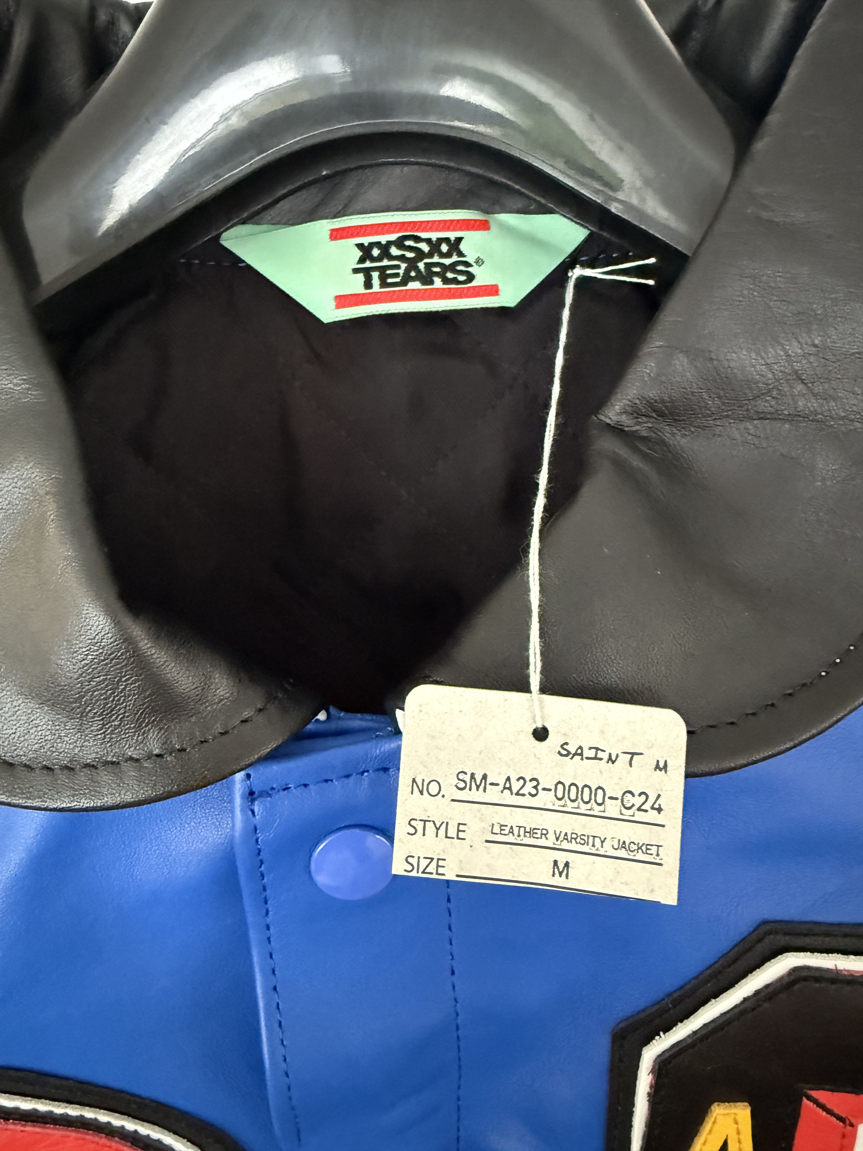 DENIM TEARS × Saint Michael Saint Michael Leather Holy Grail Jacket Size US M / EU 48-50 / 2 - 3 Thumbnail