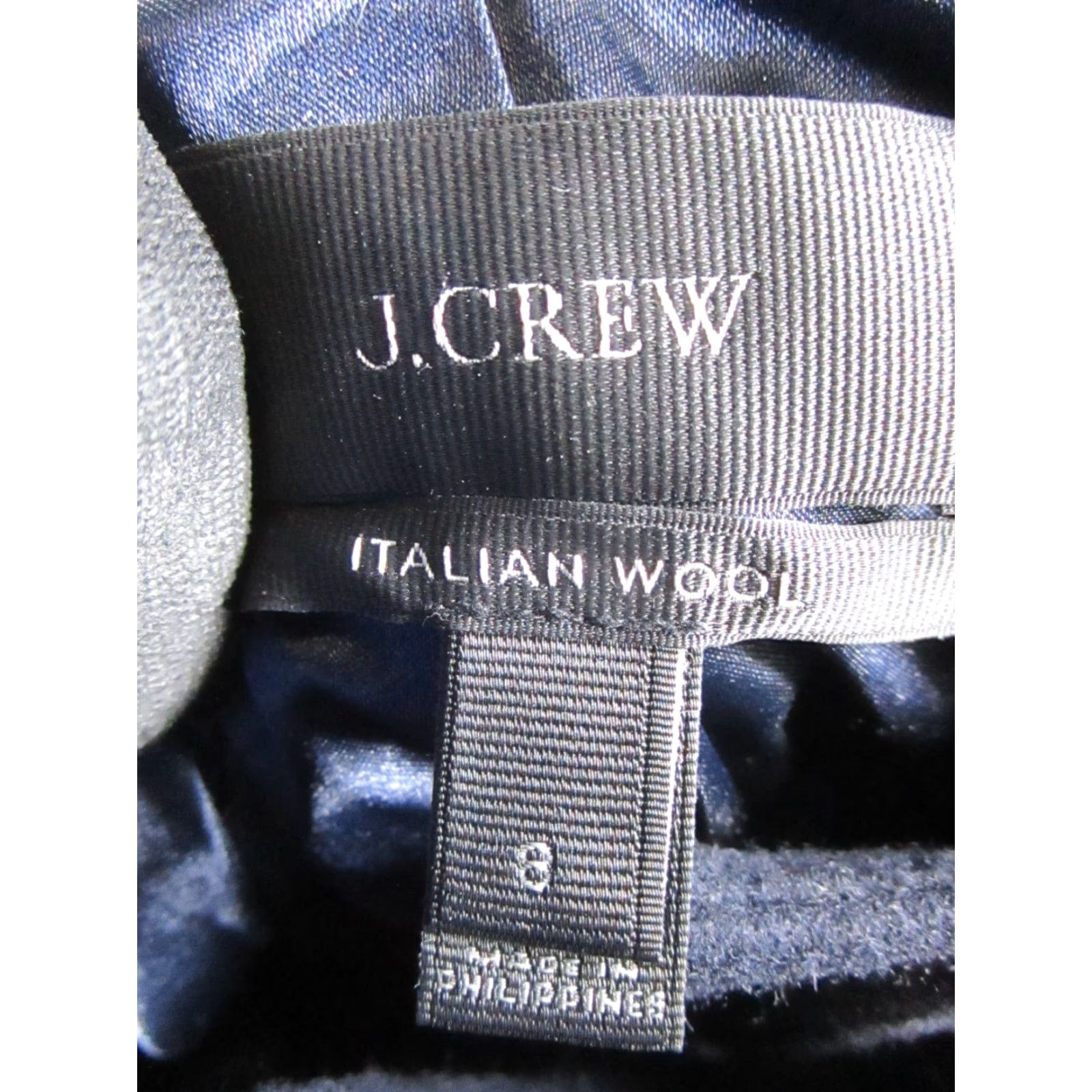 J.Crew VINTAGE J.Crew Overcoat Womens 8 Blue Wool Hooded Parka Size M / US 6-8 / IT 42-44 - 3 Thumbnail