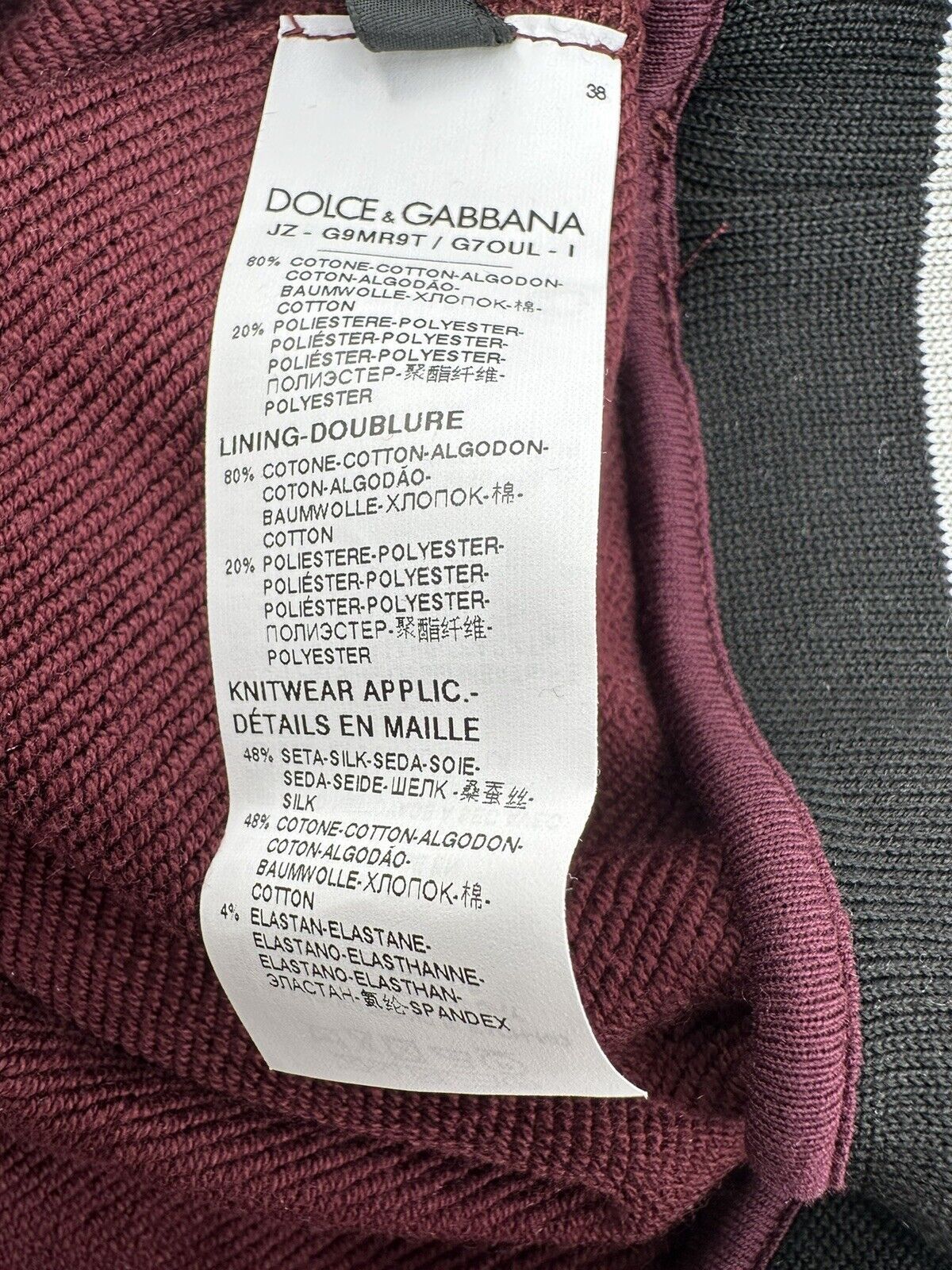 Dolce & Gabbana Size-52/XL New Dolce&Gabbana Men's Sweatshirt Size US L / EU 52-54 / 3 - 9 Thumbnail
