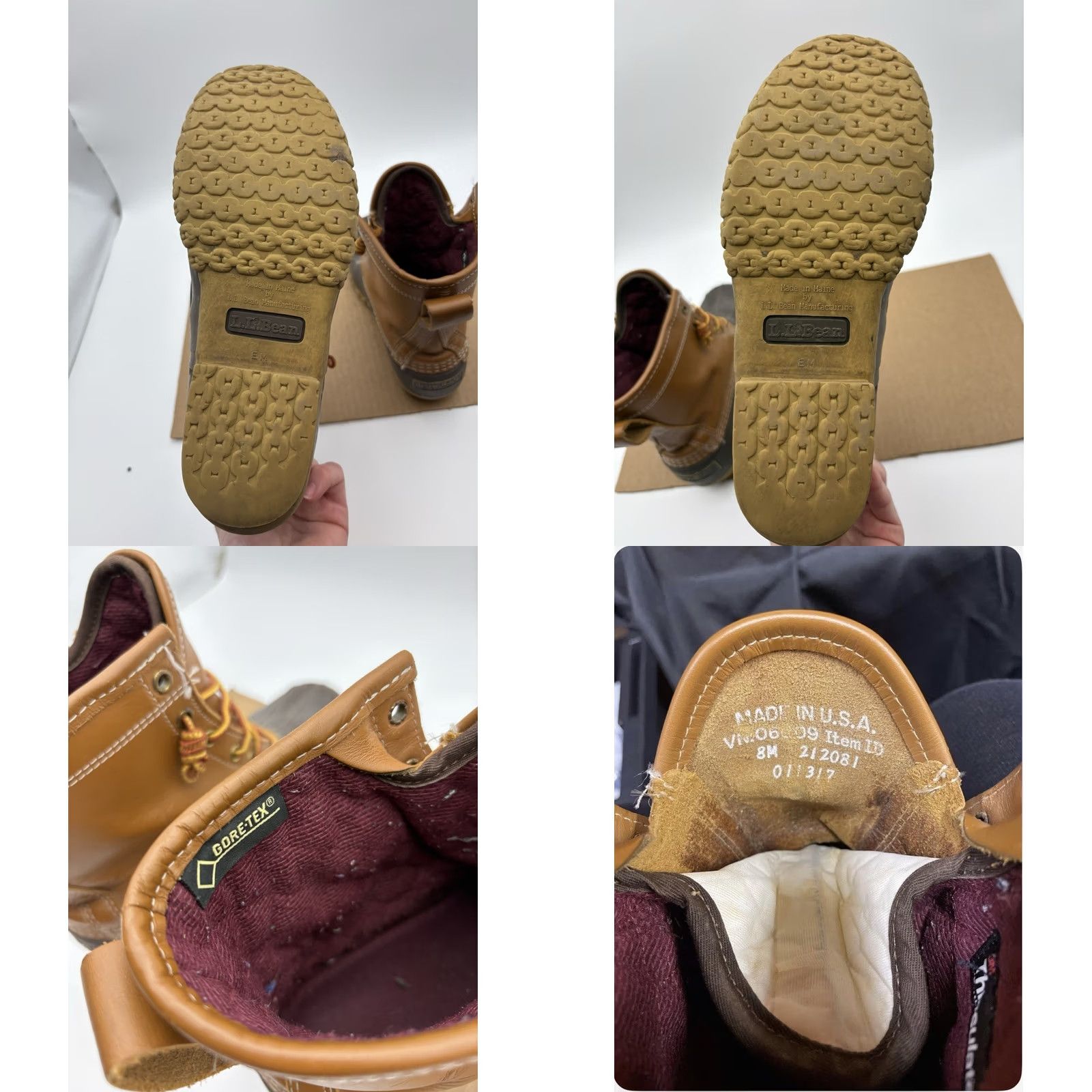 Vintage VINTAGE L.L.Bean Boots Duck Hunting Boots Gore-Tex Thinsulate Lined Made in USA Men 8 Tan/Brown Leather Waterproof Insulated Rubber Mid-Calf Boots Men Size US 8 / EU 41 - 8 Thumbnail