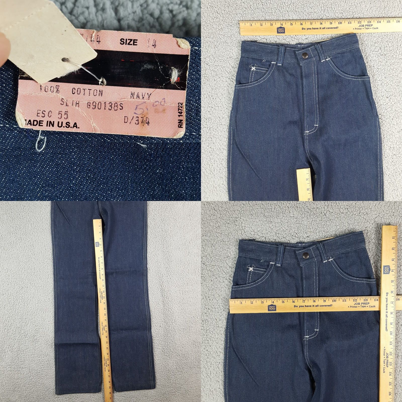 JCPenney VINTAGE J.C. Penney Women's Jeans Size 14 Straight Leg Denim 24" Western Casual Y2K Size 36" / US 14 / IT 50 - 8 Thumbnail