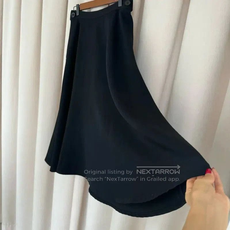 Yohji Yamamoto Yohji Yamamoto Black Wool Midi Skirt . Size 27" / US 4 / IT 40 - 3 Thumbnail