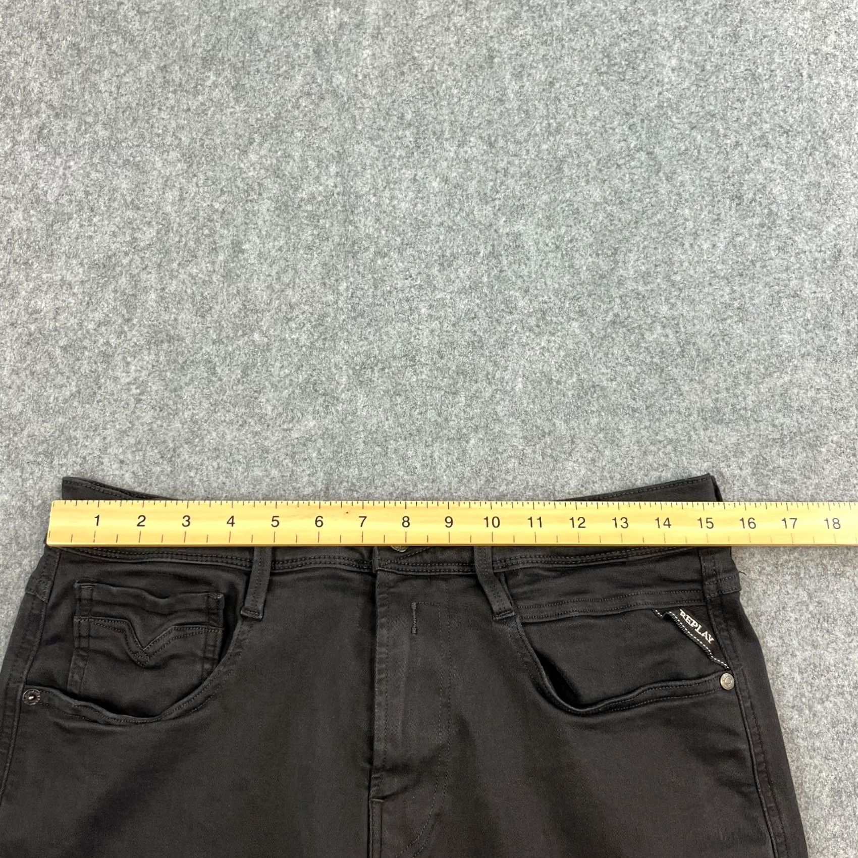 Replay Replay Anbass Jeans Slim Skinny 33 30 Denim Black Stretch 5-Pocket Mens Shirt? Size US 33 - 6 Thumbnail