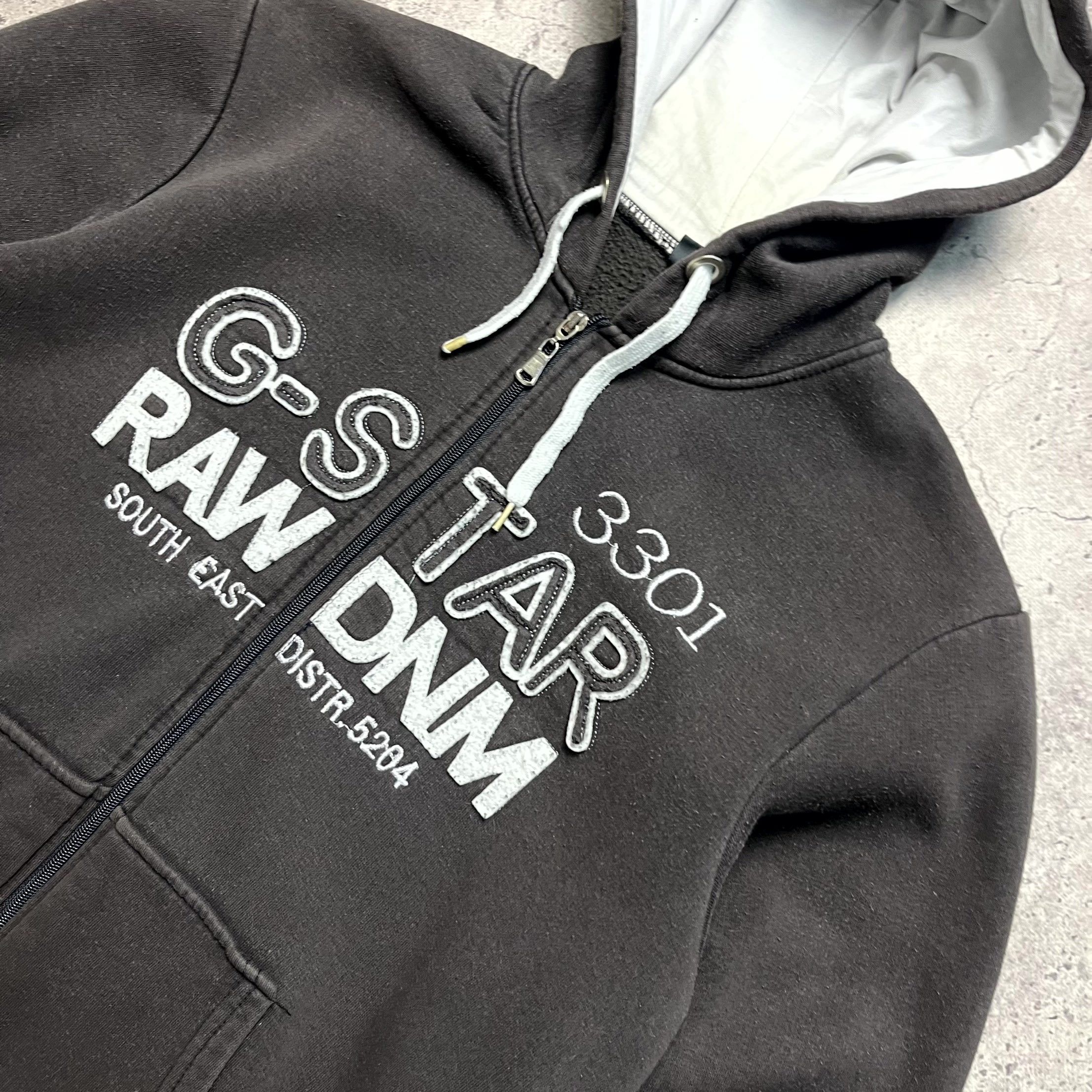 G-Star Y2K G-Star Raw Full Zip Big Logo Brown Hoodie Size L Size US L / EU 52-54 / 3 - 5 Thumbnail