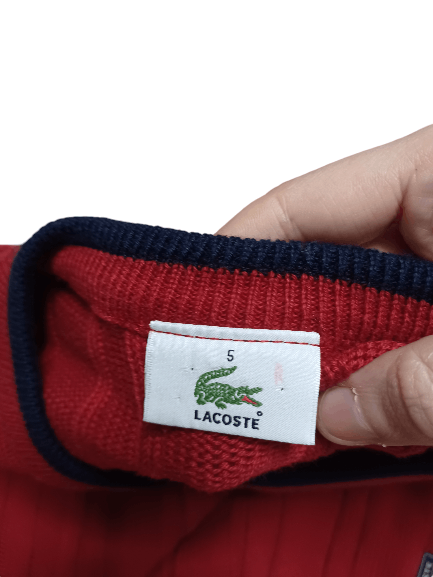 Lacoste LACOSTE VINTAGE 90S OLDMONEY RED SWEATER Size US L / EU 52-54 / 3 - 4 Thumbnail