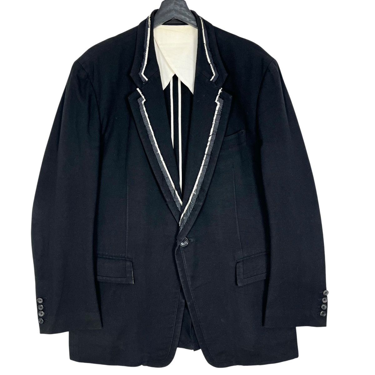 Designer × Japanese Brand × Yohji Yamamoto Y’s Yohji Yamamoto Single Button Blazer Jacket Size US L / EU 52-54 / 3 - 1 Thumbnail