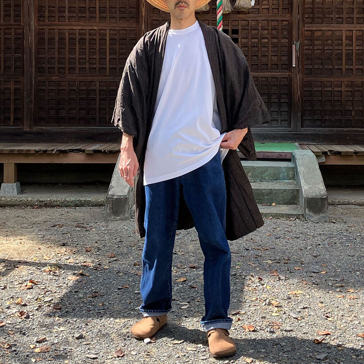 Other Haori Jacket Men Japanese Kimono Vintage Semi-Long Outerwear Size US L / EU 52-54 / 3 - 14 Thumbnail