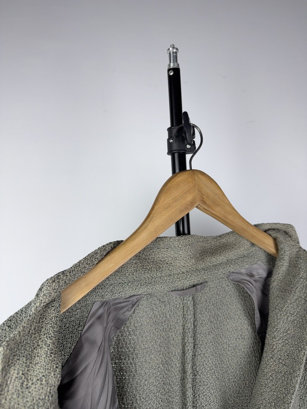 Hugo Boss Luxury Hugo Boss Stretch Knit Blazer Textured Gray Jacket Size 44R - 12 Thumbnail
