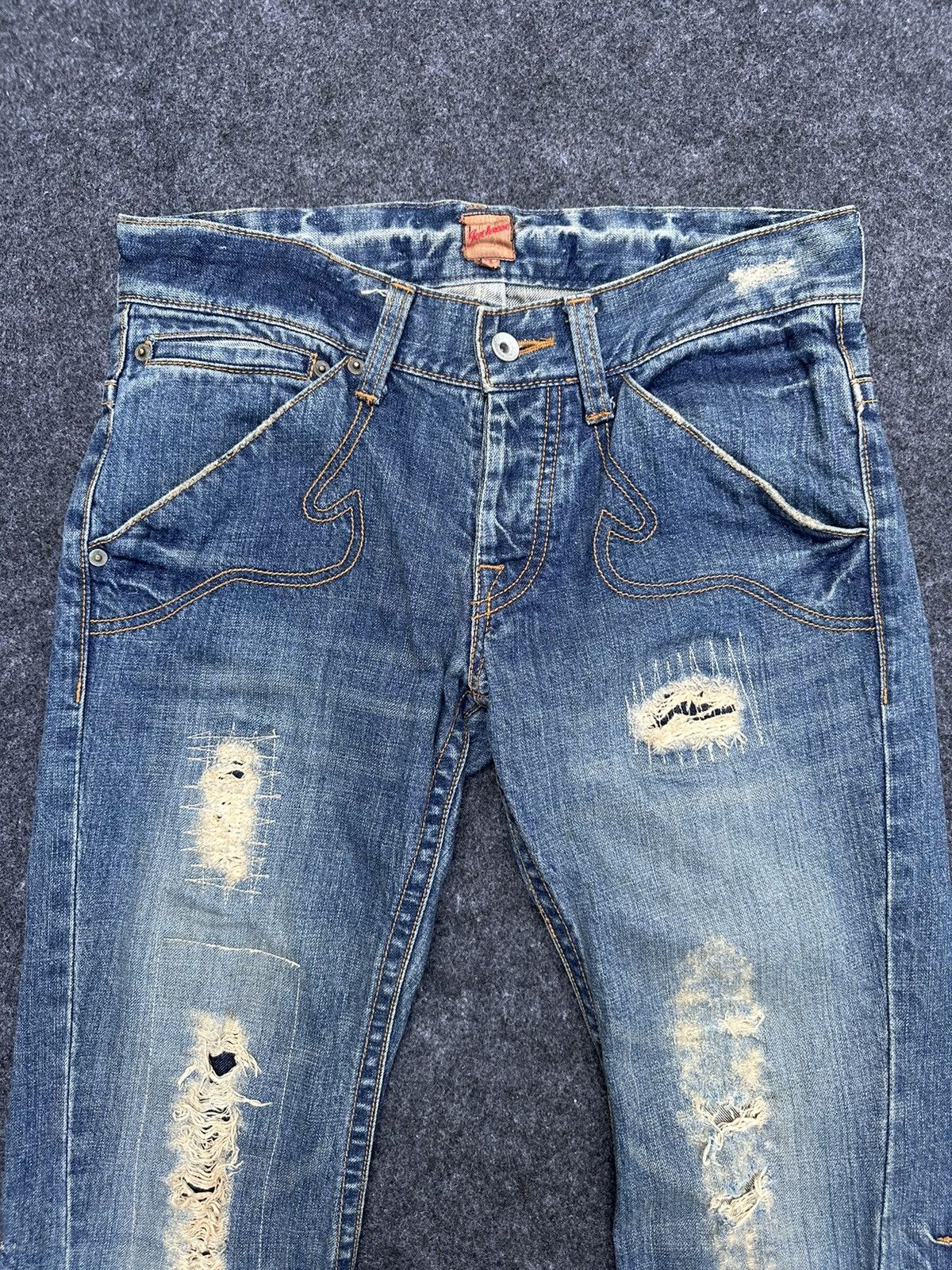 JACKROSE 90s Jackrose by Sanko.Co Flare Distressed Denim 31x33 D18 Size US 31 - 3 Thumbnail
