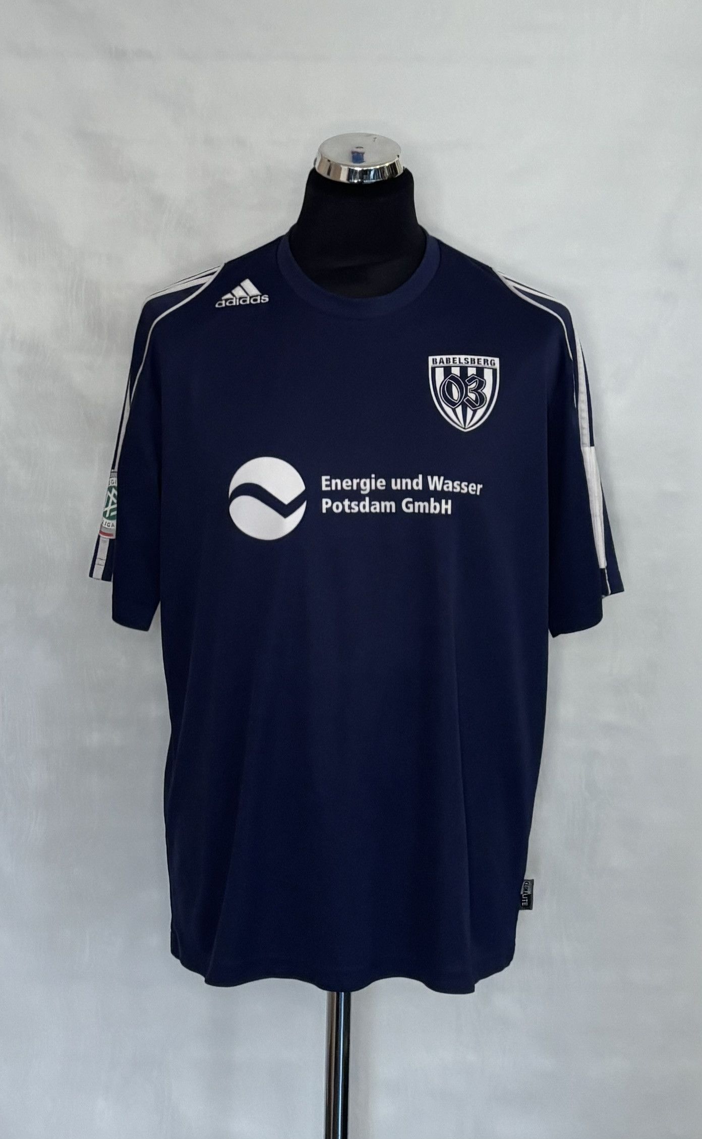 Adidas SV Babelsberg 03 2000s Adidas #6 Matchworn Football Jersey Size US XL / EU 56 / 4 - 1 Thumbnail