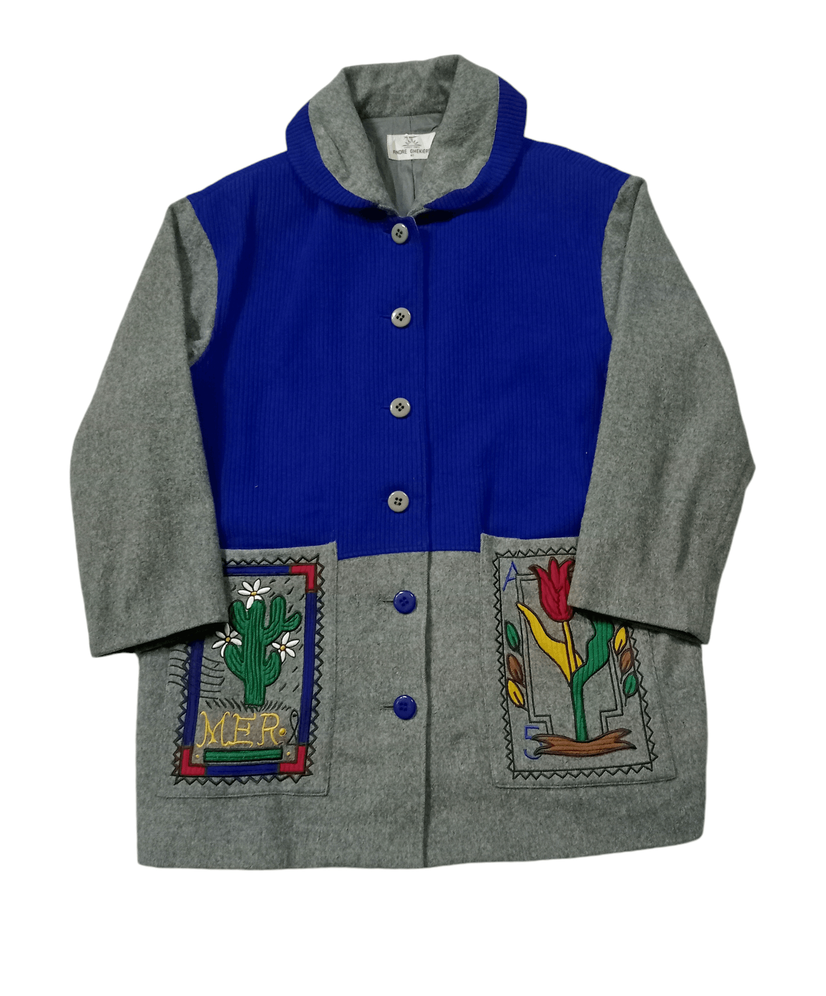 Japanese Brand VINTAGE 🔥 ANDRE GHEKIERE WOOL BUTTON JACKET Size US L / EU 52-54 / 3 - 1 Thumbnail