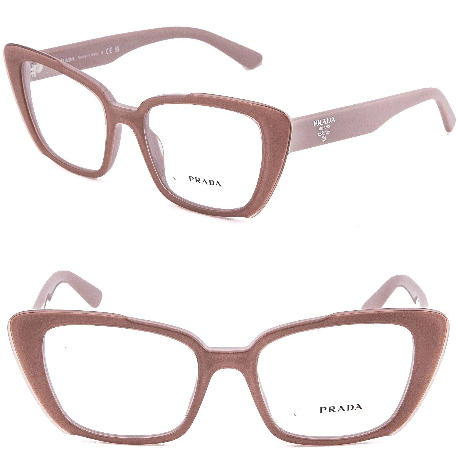 PRADA 01Y MILLENNIALS PR01YV Nude Pink Logo Eyeglasses 01YV