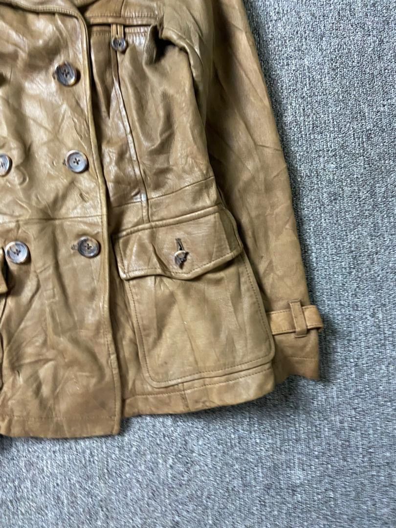 Banana Republic Banana Republic Double Breasted Leather Jacket (202) Size US S / EU 44-46 / 1 - 9 Thumbnail