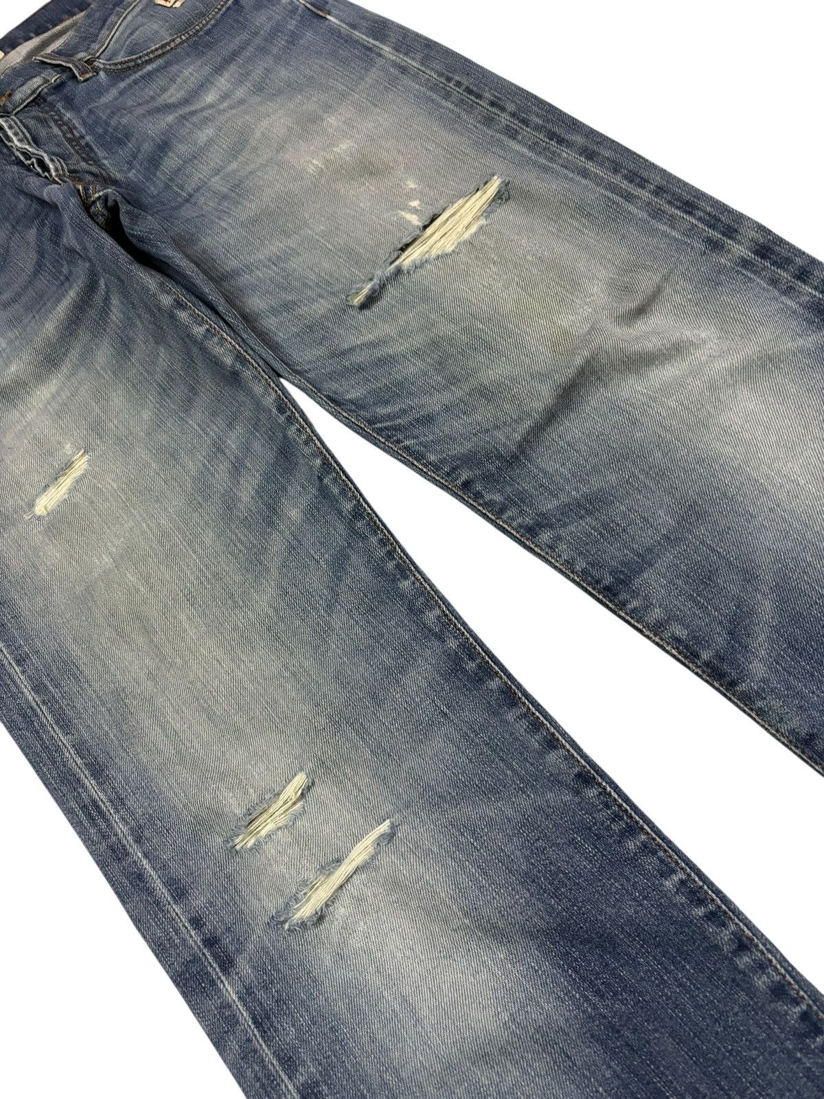 Roy Denim Vtg 90s Deadstock Roy Rogers Selvedge Distressed Jeans Size US 32 / EU 48 - 6 Thumbnail