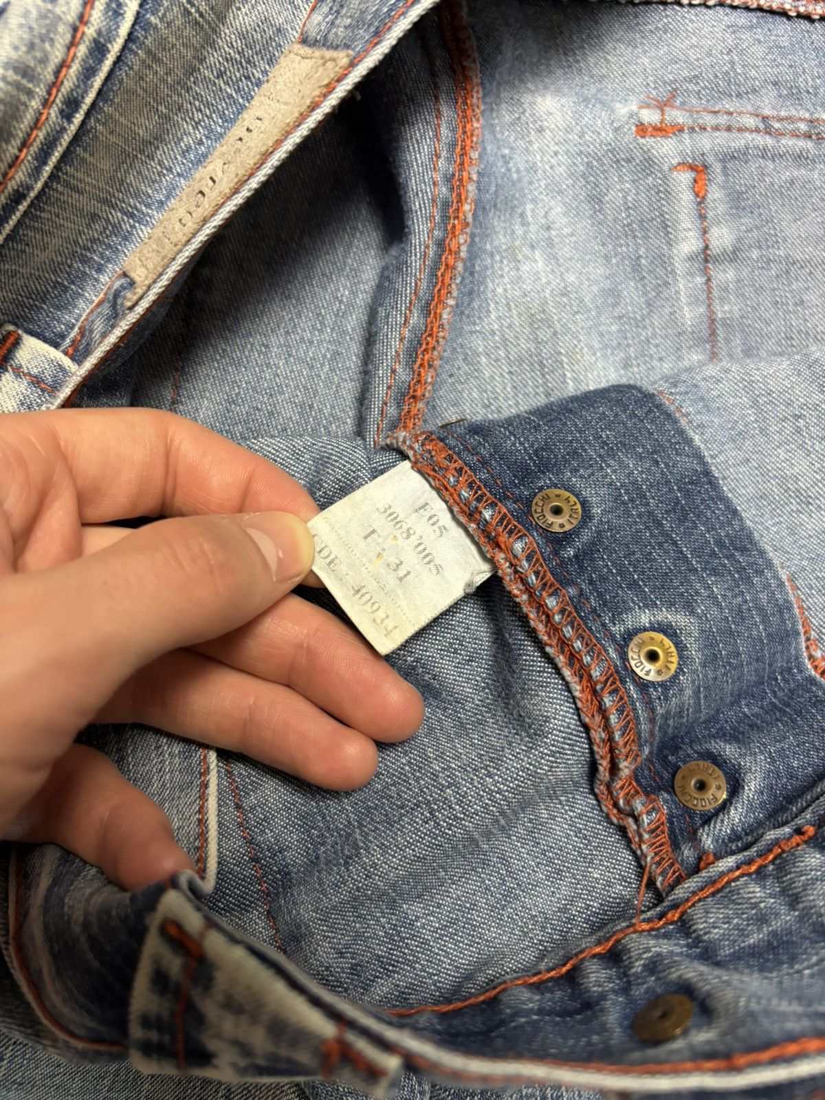 Vintage vintage archive distressed denim straight leg Size US 31 - 7 Thumbnail
