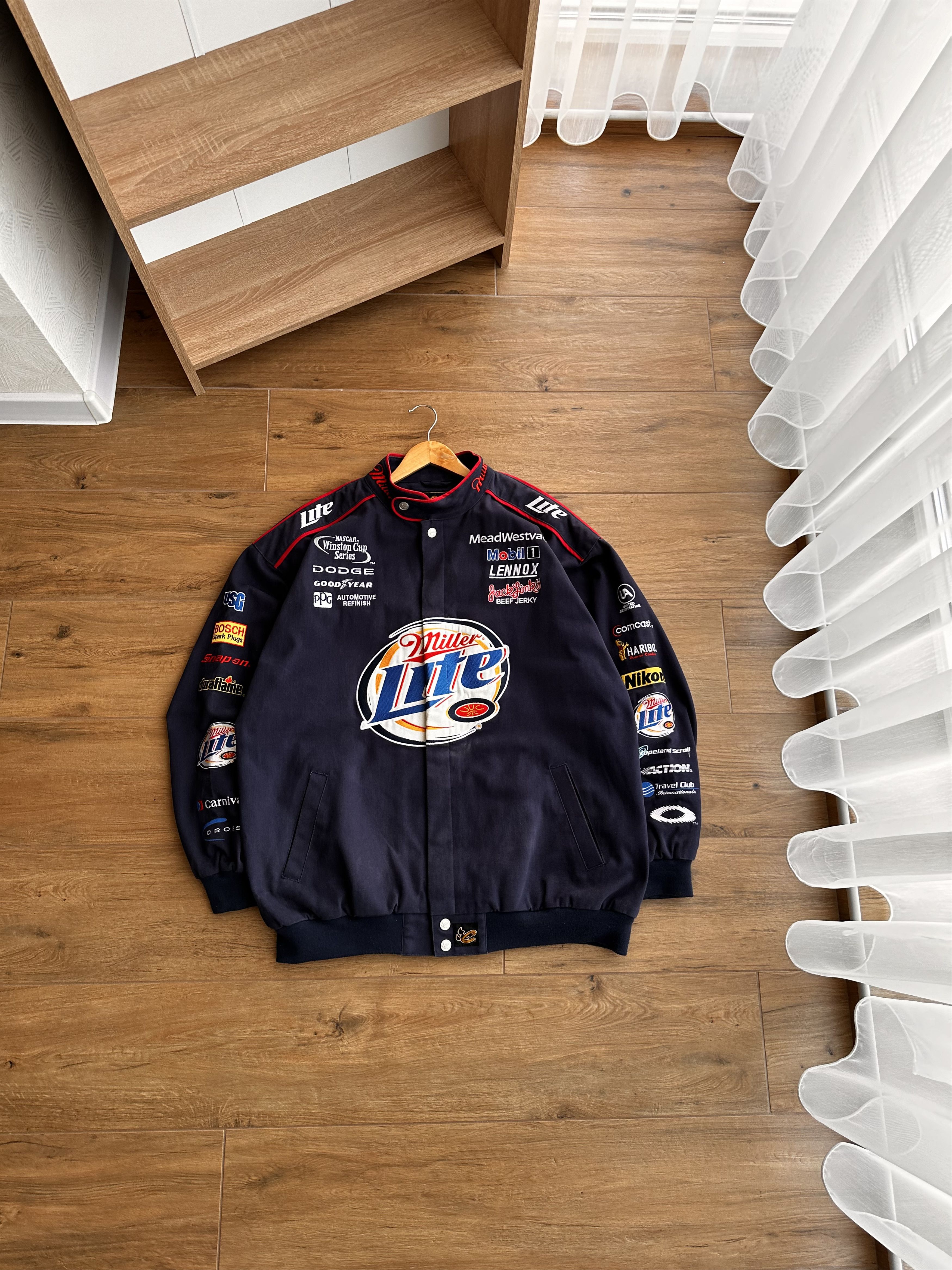 NASCAR Vintage Rusty Wallace NASCAR Miller Lite Chase Racing Jacket Size US XL / EU 56 / 4 - 6 Thumbnail