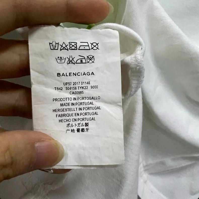Balenciaga Balenciaga White print logo short-sleeved Size US S / EU 44-46 / 1 - 4 Thumbnail