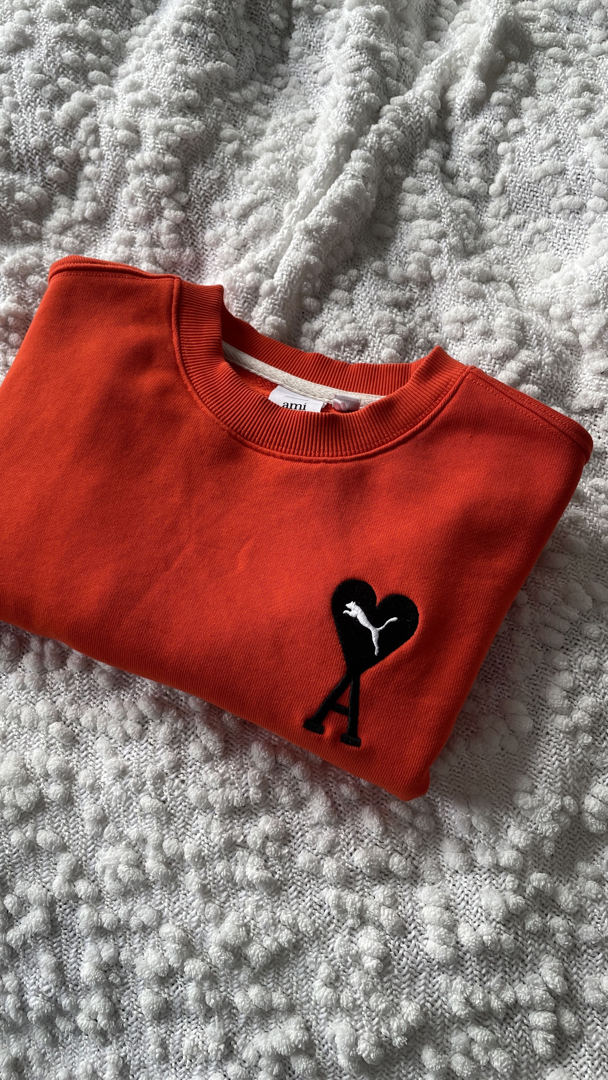 Puma ORANGE SWEAT-SHIRT PUMA AMI PARIS (XS) Size XS / US 0-2 / IT 36-38 - 4 Thumbnail