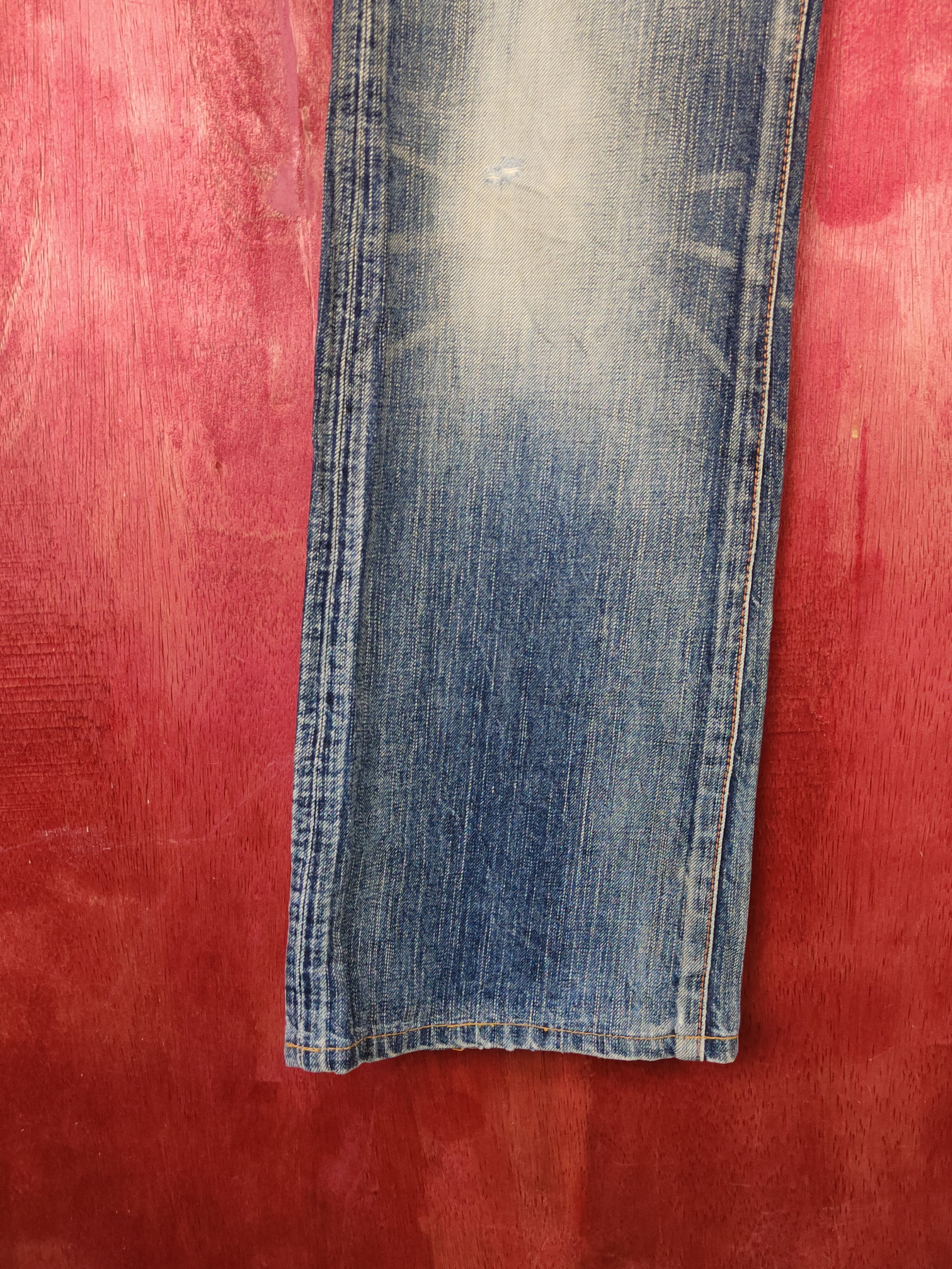 Edwin Edwin Dark Blue Faded Distressed Ripped Jeans #S2241 Size US 30 / EU 46 - 4 Thumbnail