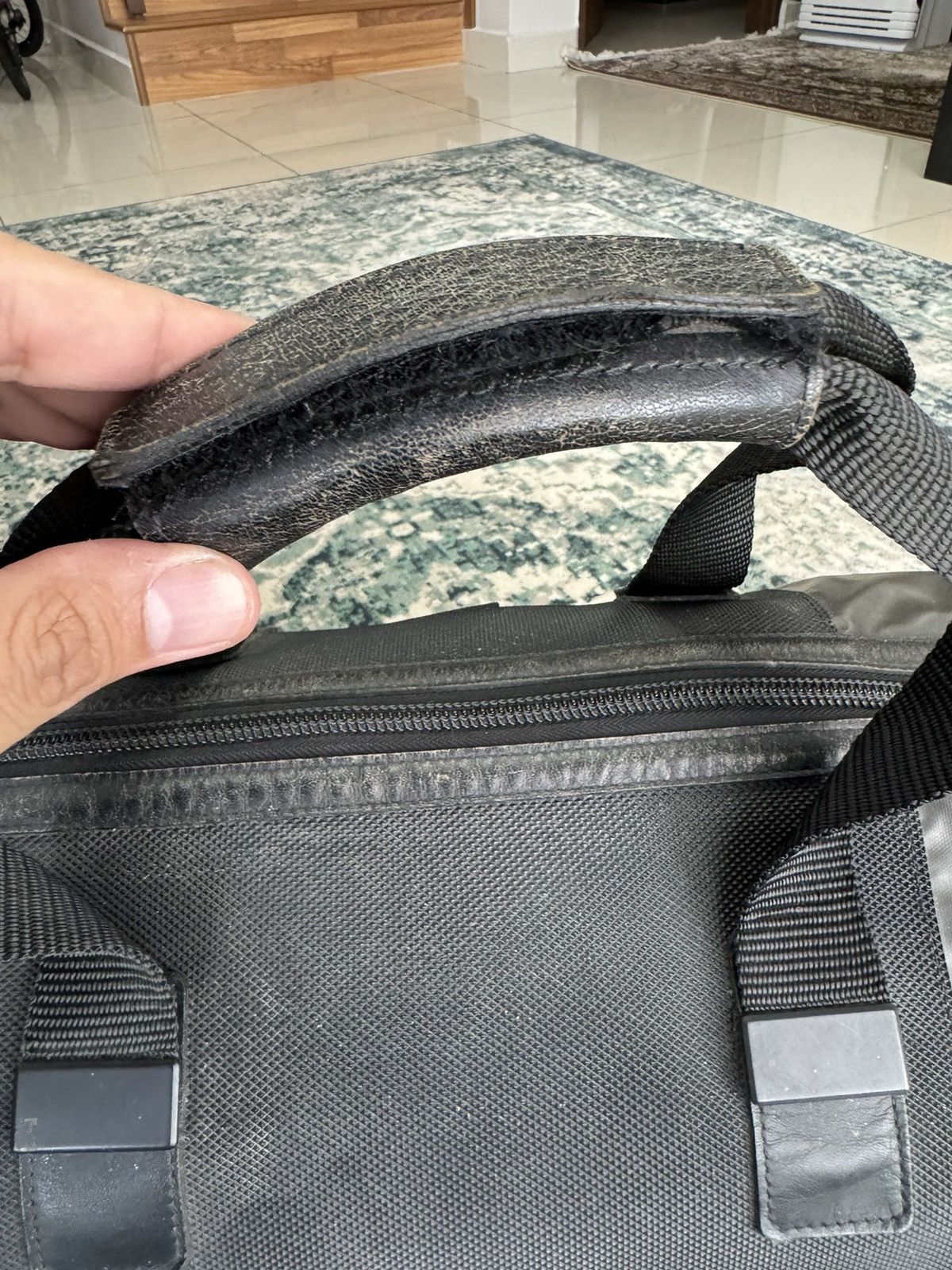 Issey Miyake × Vintage VTG ISSEY MIYAKE CANVAS & LEATHER TRAVEL BAG Size ONE SIZE - 6 Thumbnail