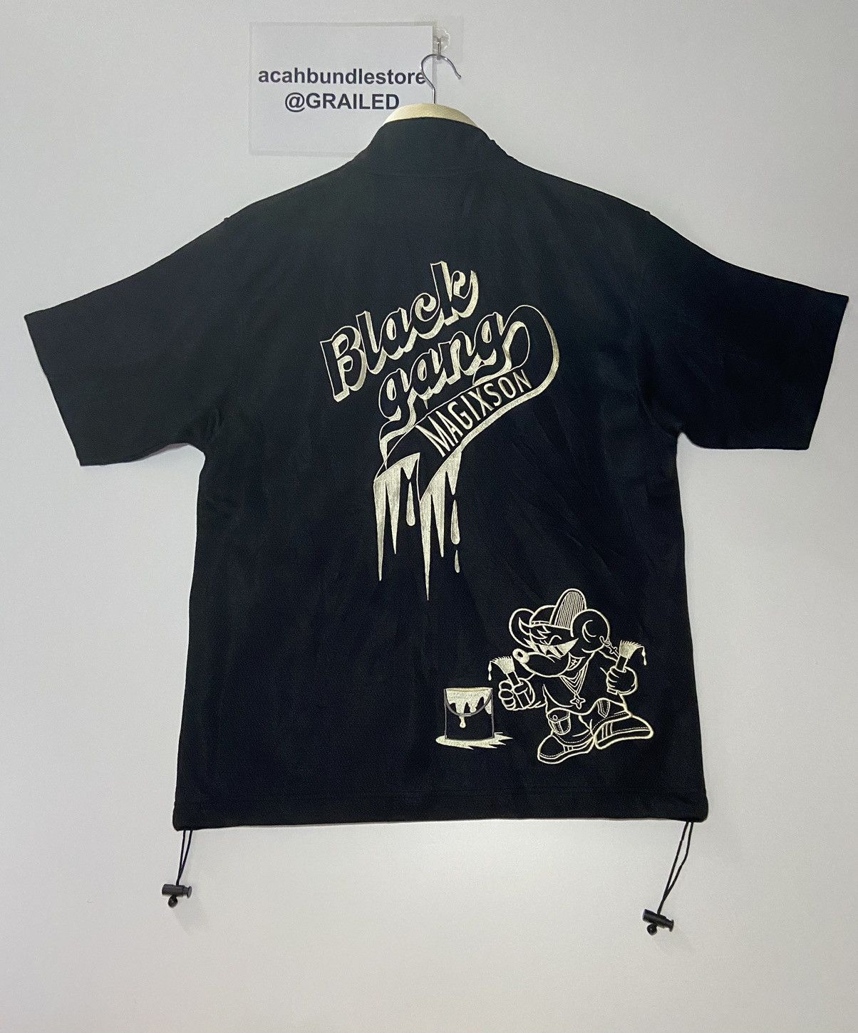 image of Black Gang Magixson Hip Hop Zipper Jersey, Men's (Size Medium)